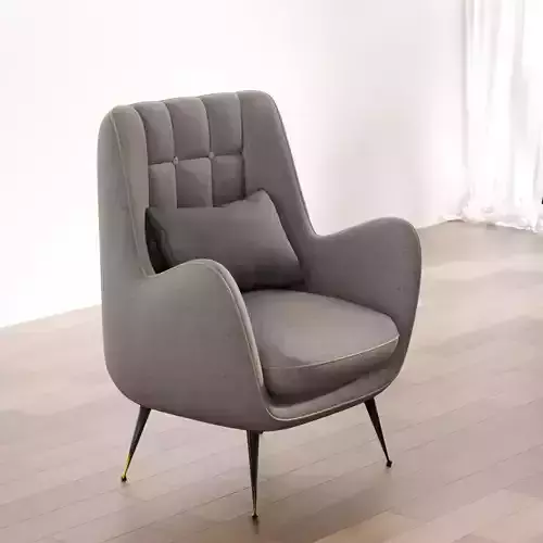 Mid-Century Modern High-Back Armchair