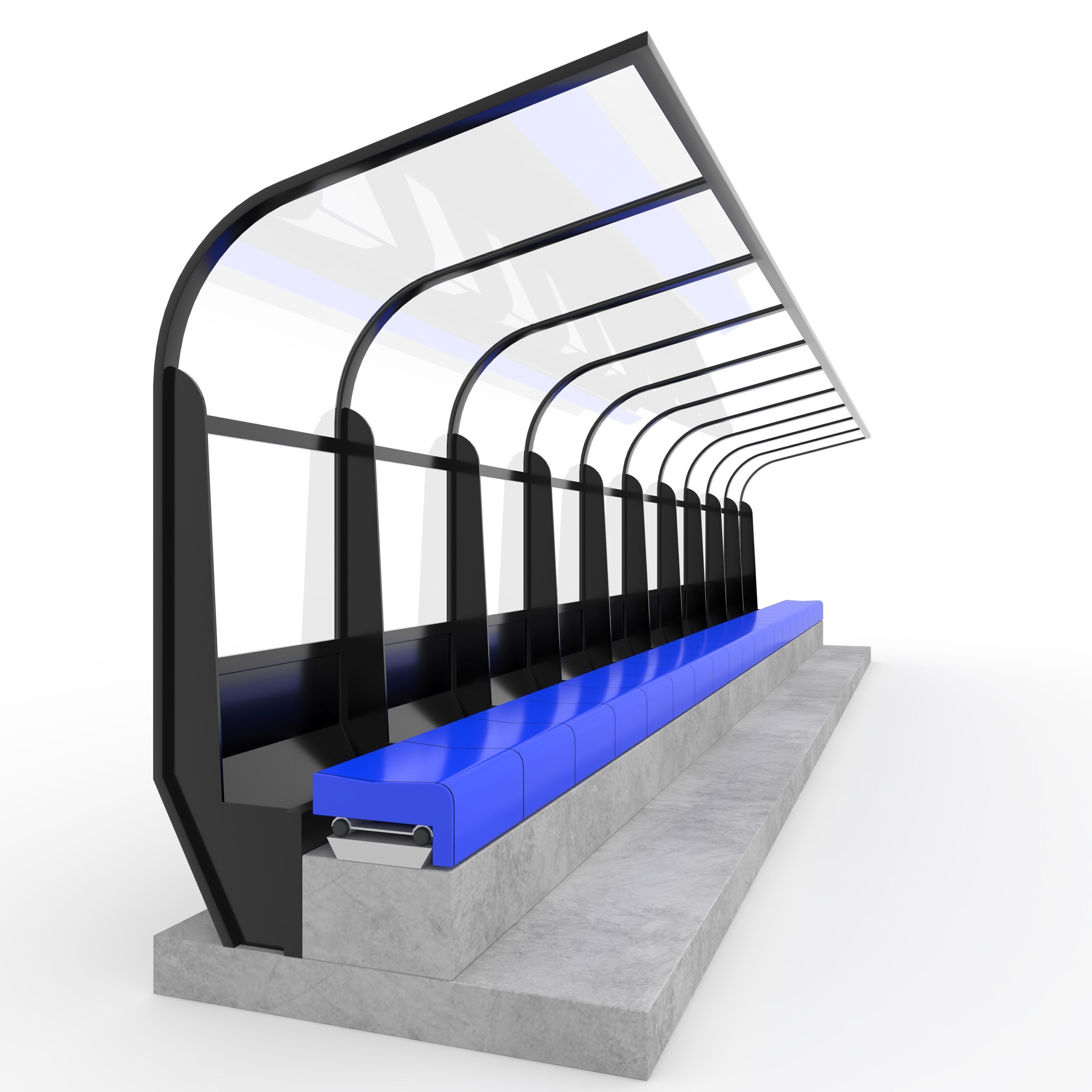 Soccer Bench 17 3D model_10