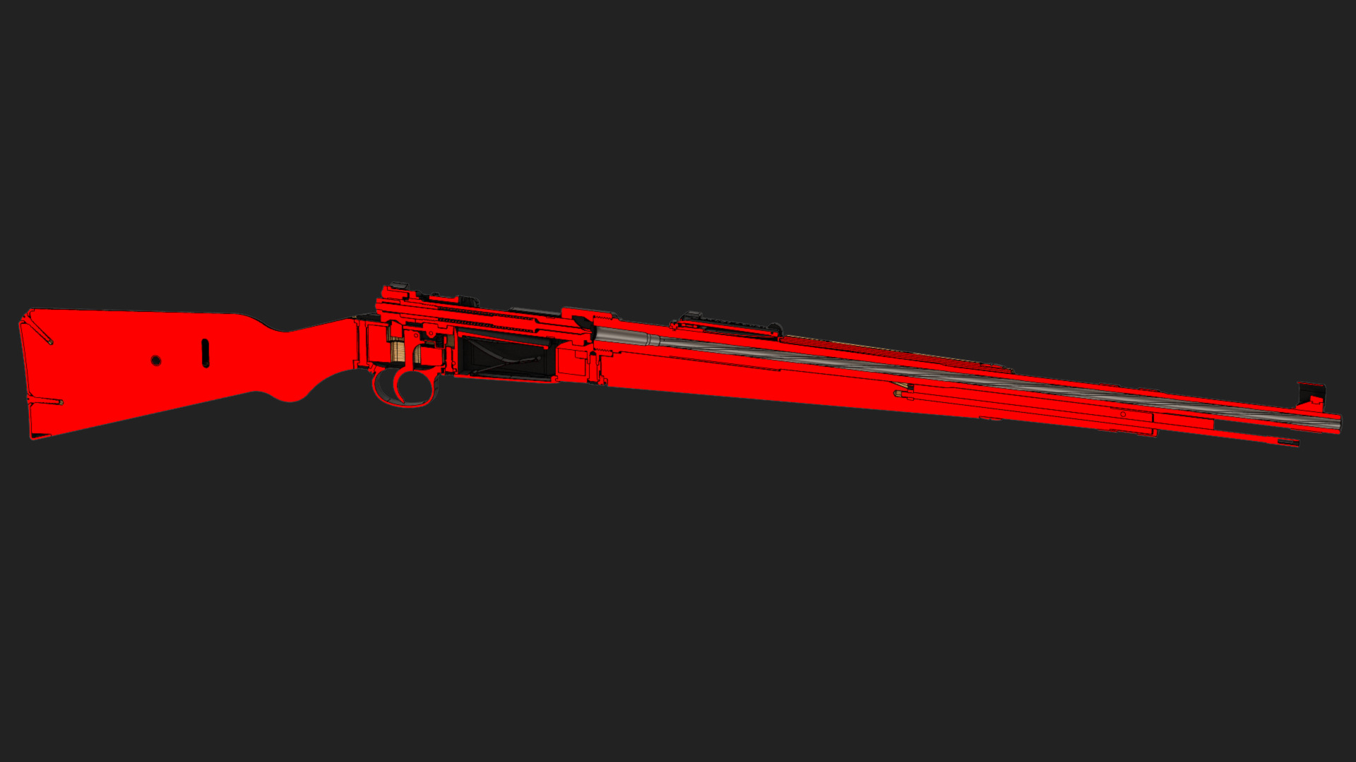 Kar98k Completo Low-poly 3D model_9