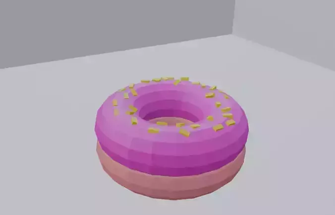 Donut low poly 3D Model