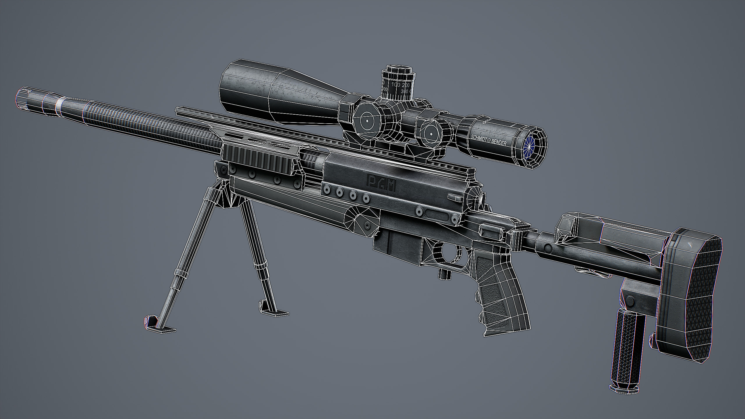 PGM Ultima Ratio Low-poly 3D model_5