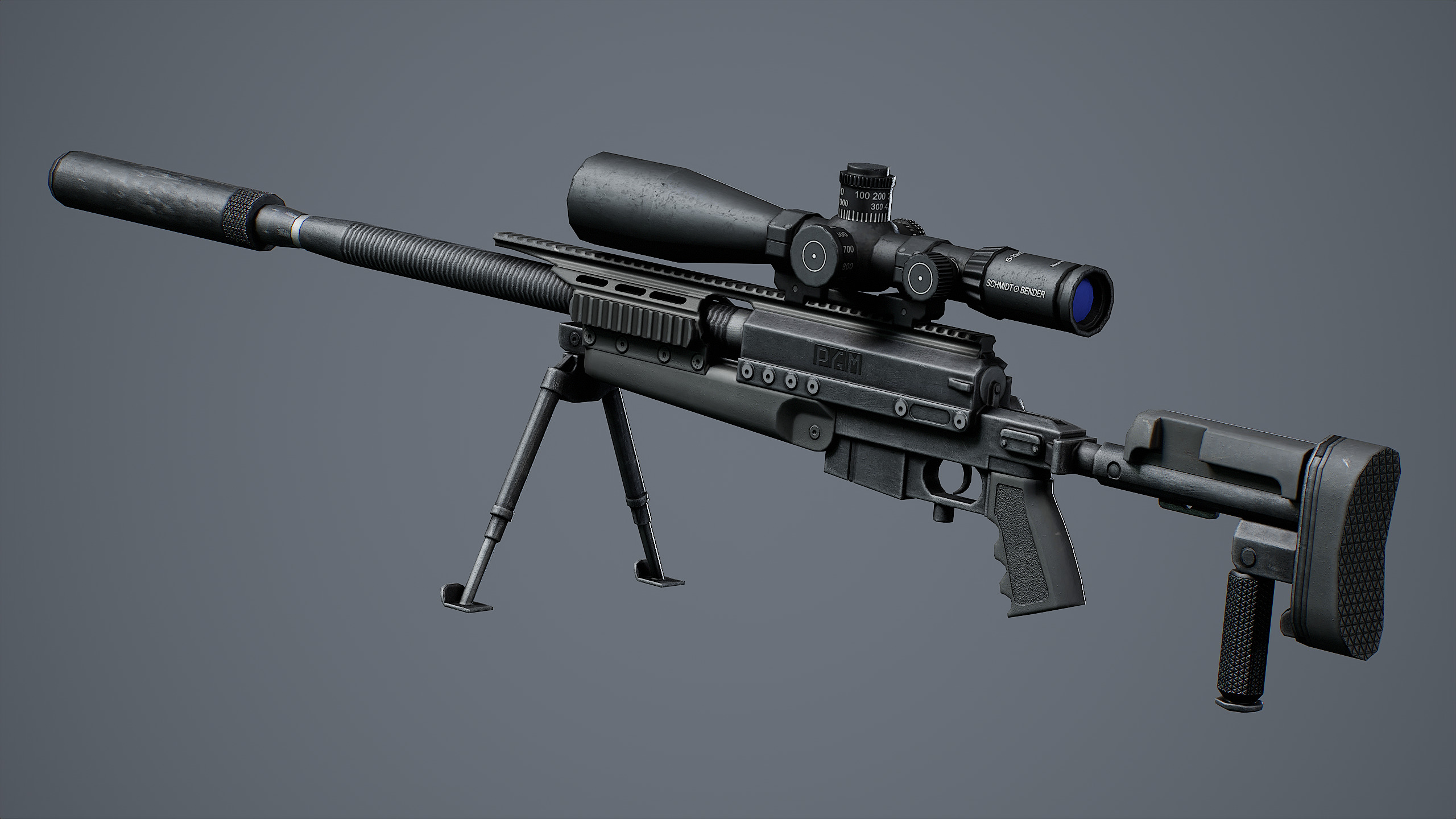 PGM Ultima Ratio Low-poly 3D model_1