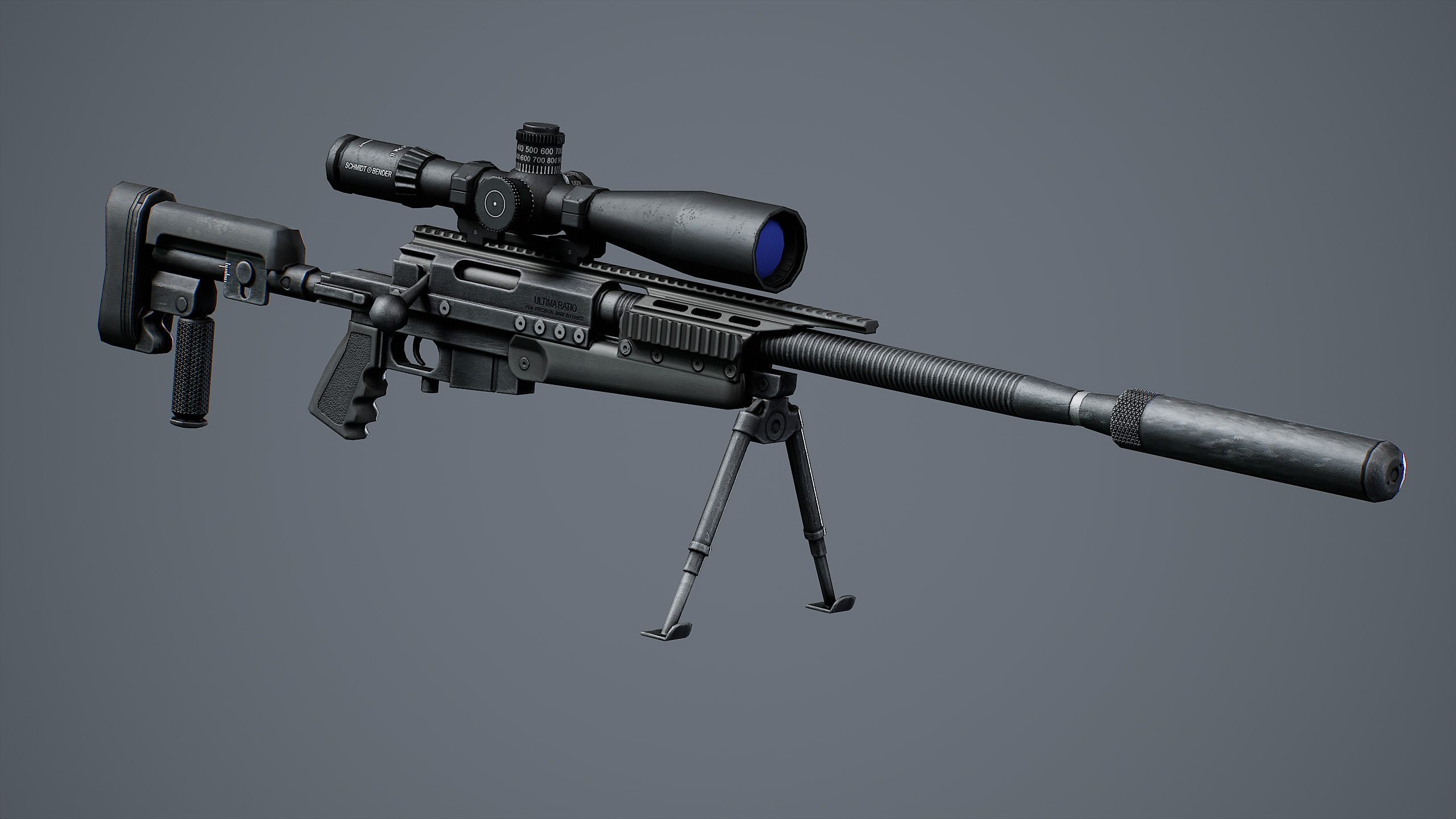 PGM Ultima Ratio Low-poly 3D model_3