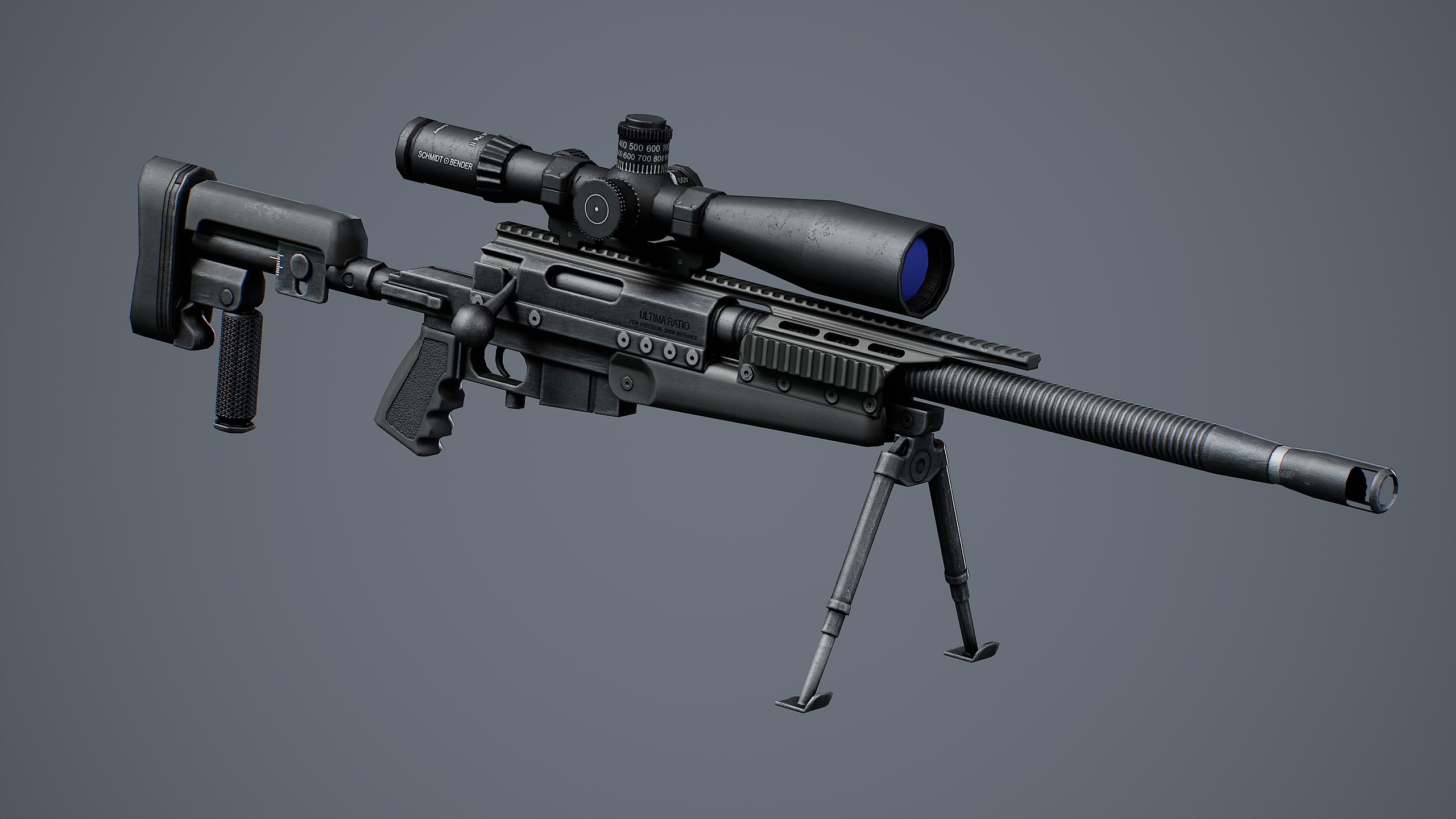 PGM Ultima Ratio Low-poly 3D model_2