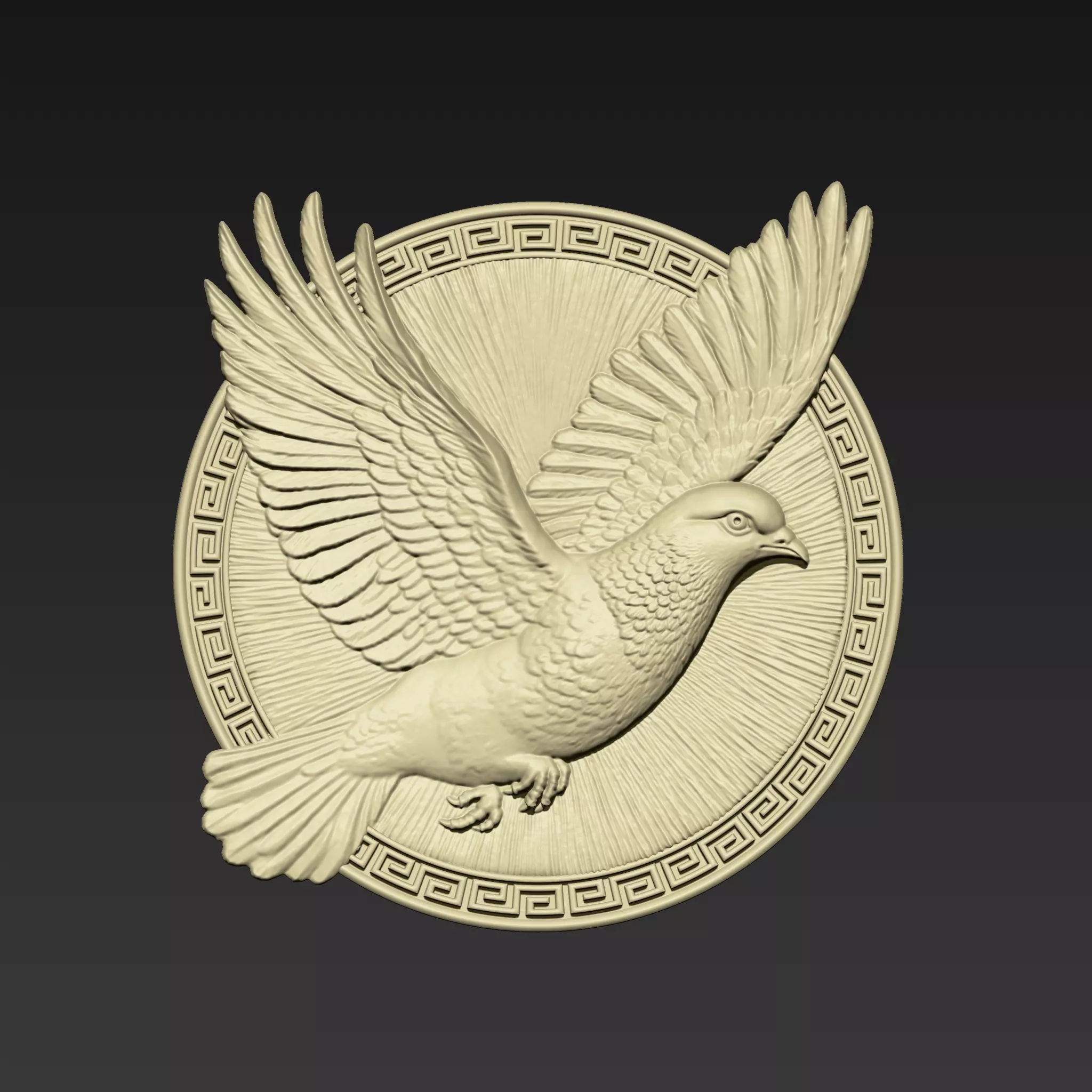 Flying Pigeon Pendant A11 3D print model