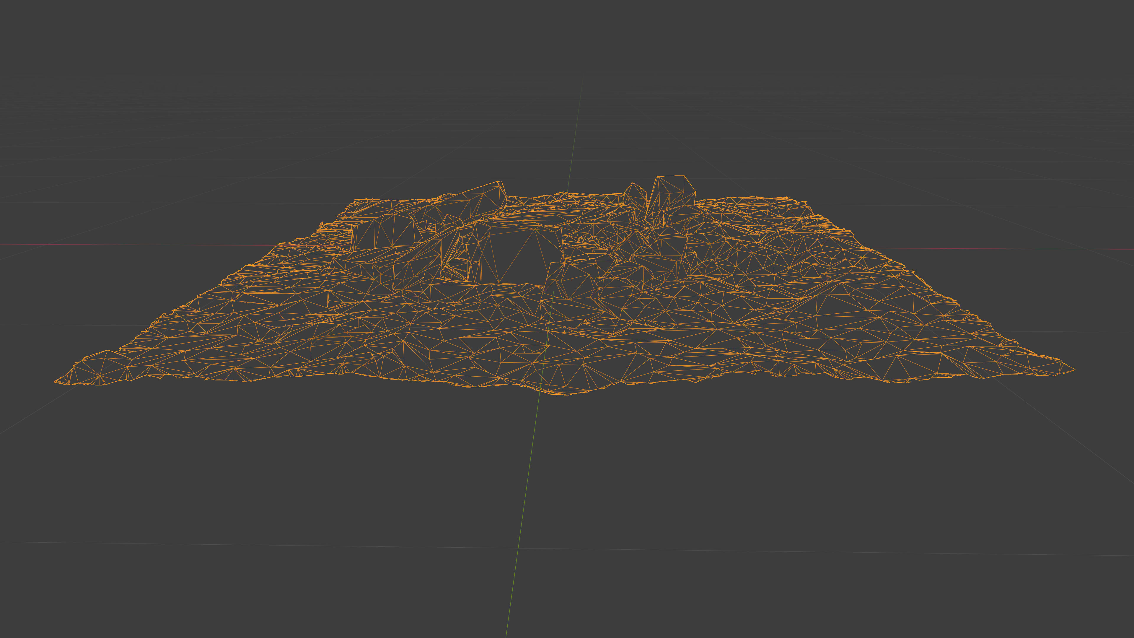 Abandoned Campfire Pit with Burnt Wood and Bricks Scan Low-poly 3D model_21