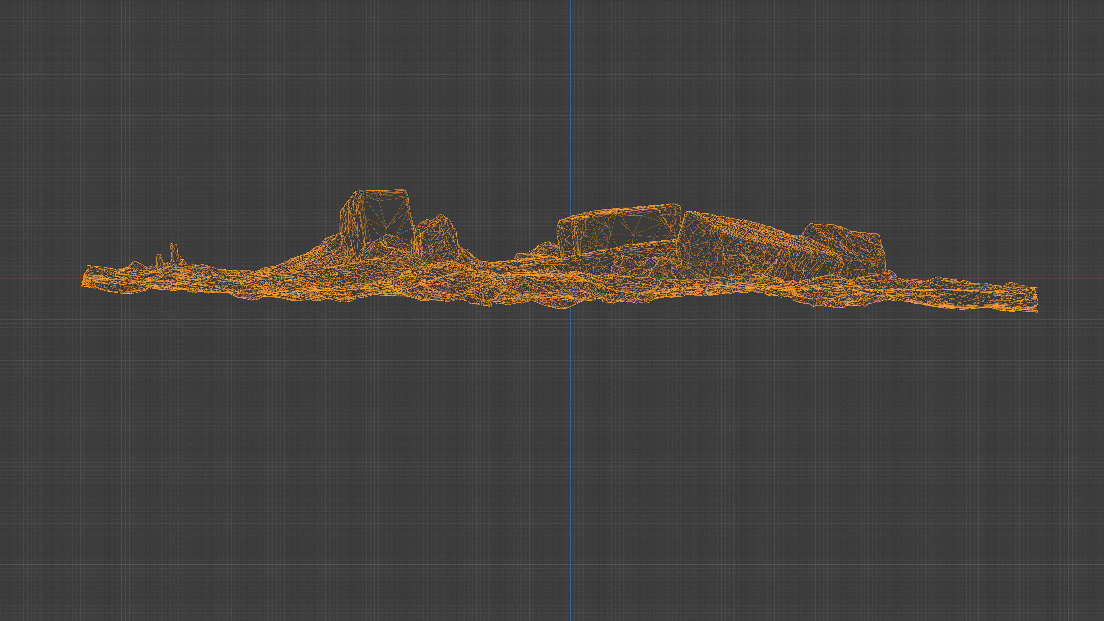 Abandoned Campfire Pit with Burnt Wood and Bricks Scan Low-poly 3D model_26