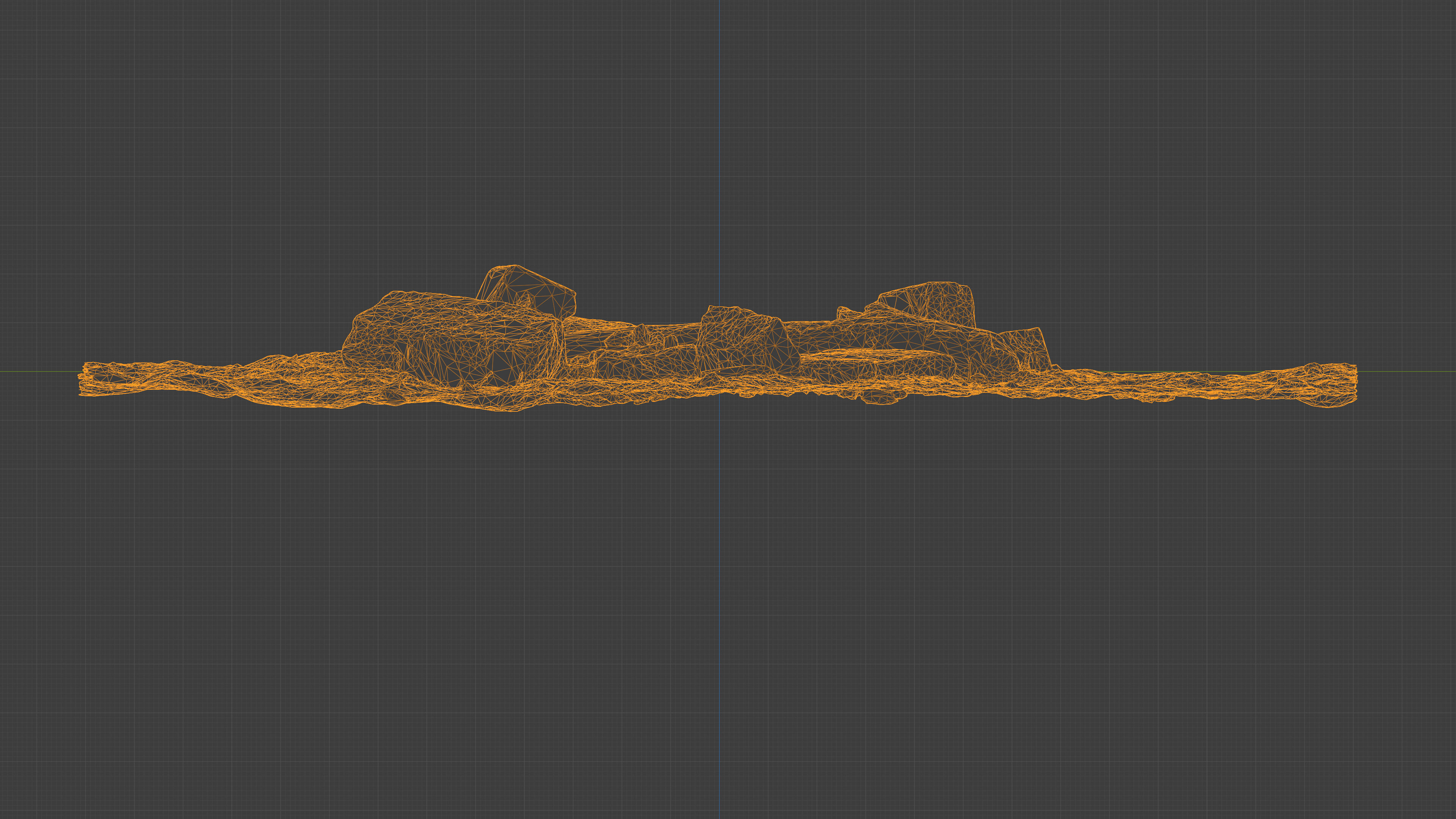 Abandoned Campfire Pit with Burnt Wood and Bricks Scan Low-poly 3D model_28