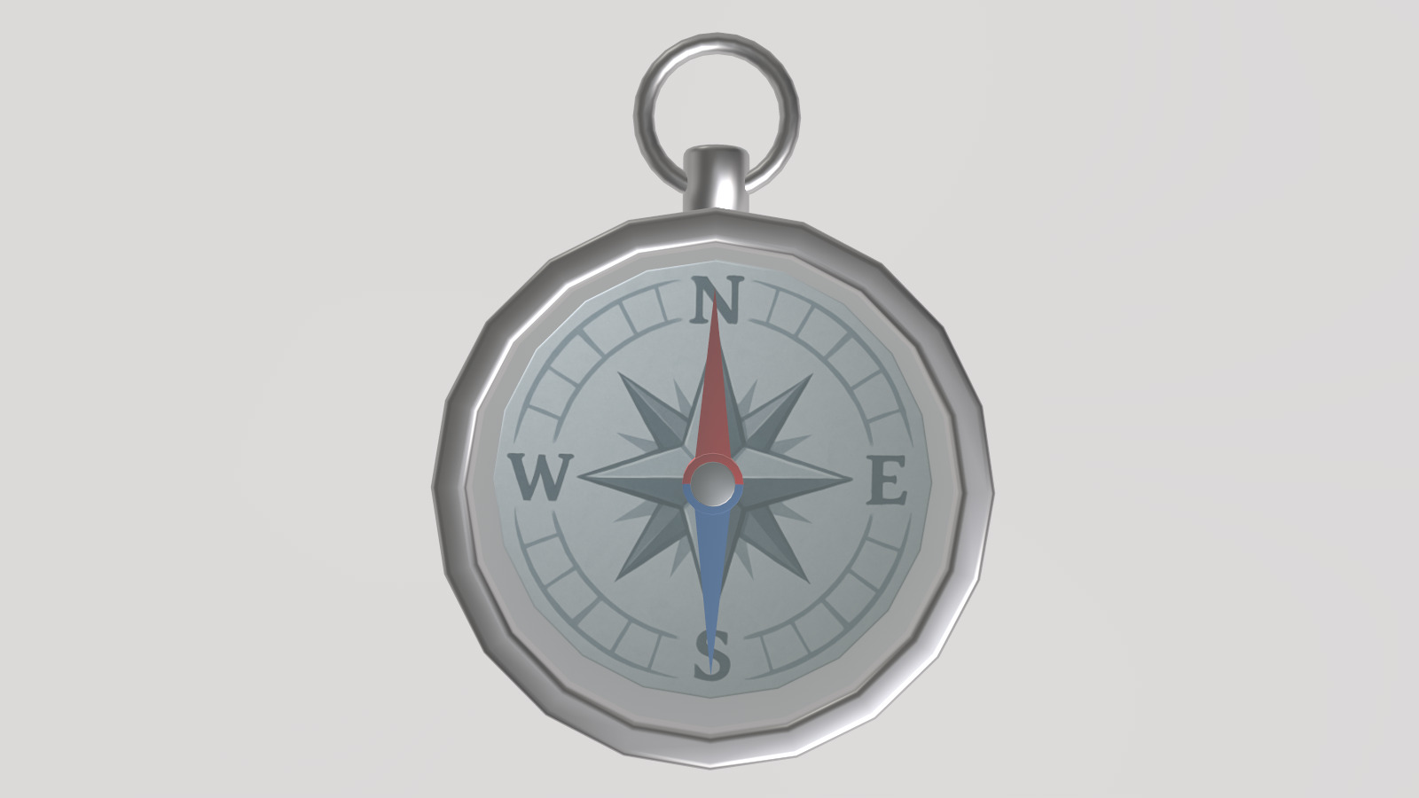 Stylized Low-Poly Compass Low-poly 3D model_7