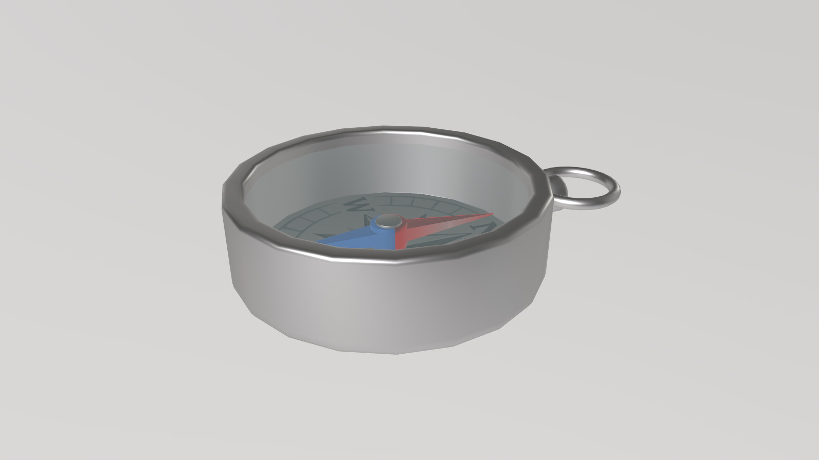 Stylized Low-Poly Compass Low-poly 3D model_9