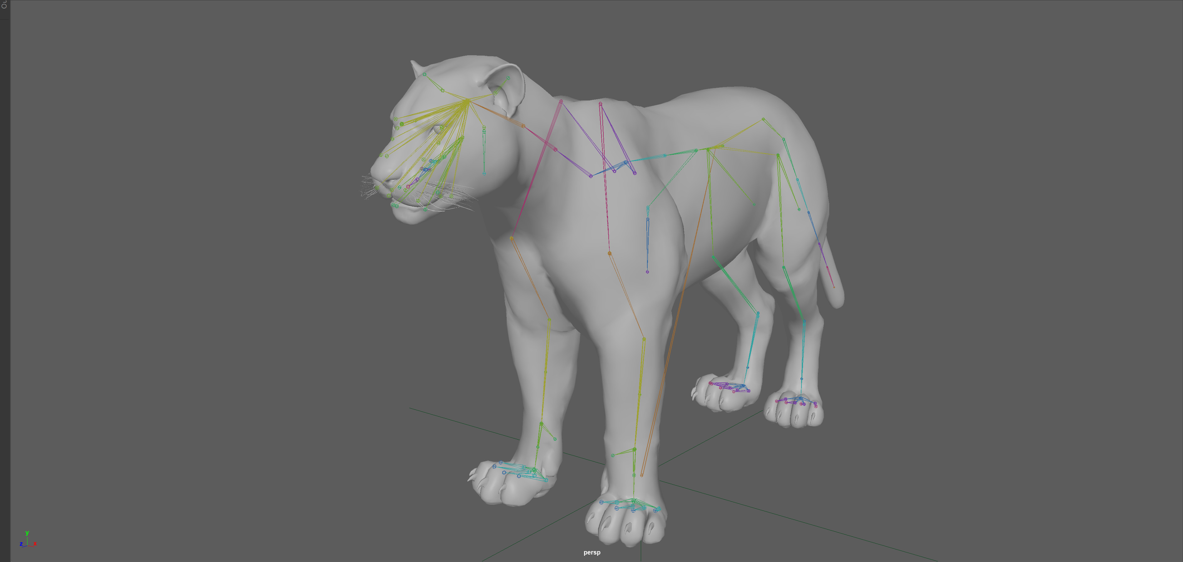 Leopard Rigged 3D model_9