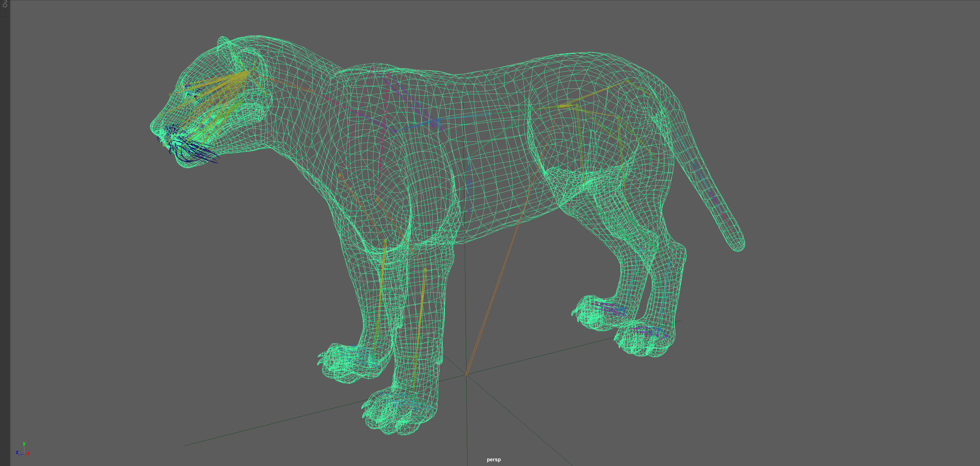 Leopard Rigged 3D model_19