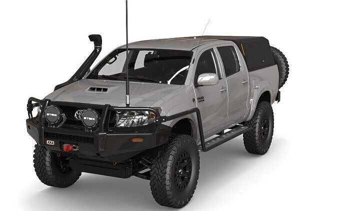 Toyota hilux Con defensa trasera y delantera  3D model