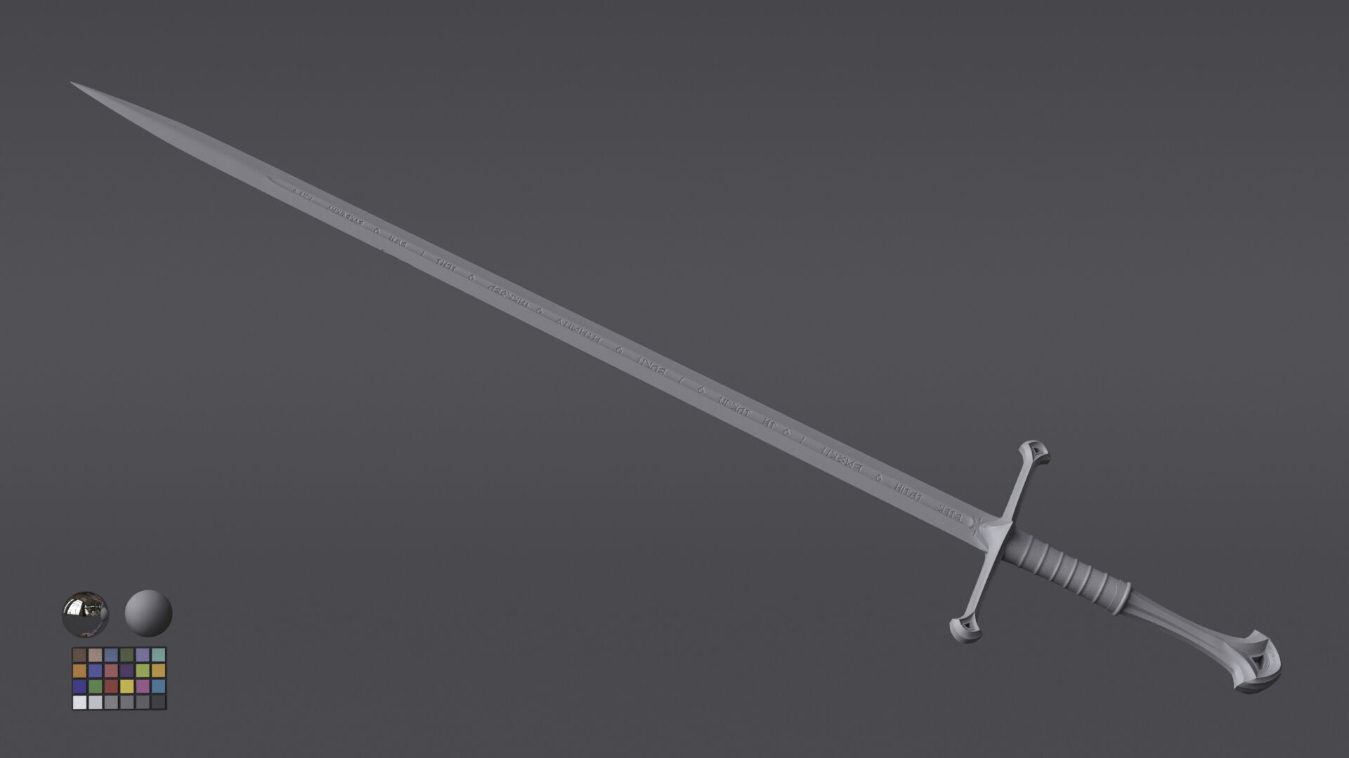 Anduril - Flame of the West - Sword Reforged - Aragon Fanart 3D model_4