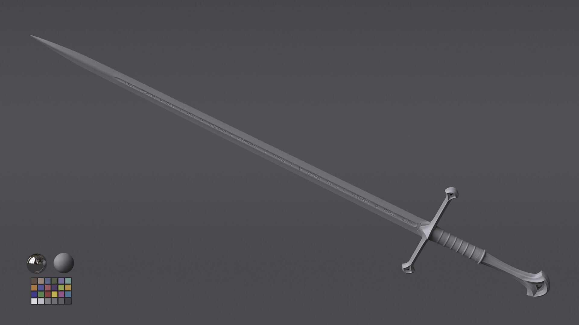 Anduril - Flame of the West - Sword Reforged - Aragon Fanart 3D model_1