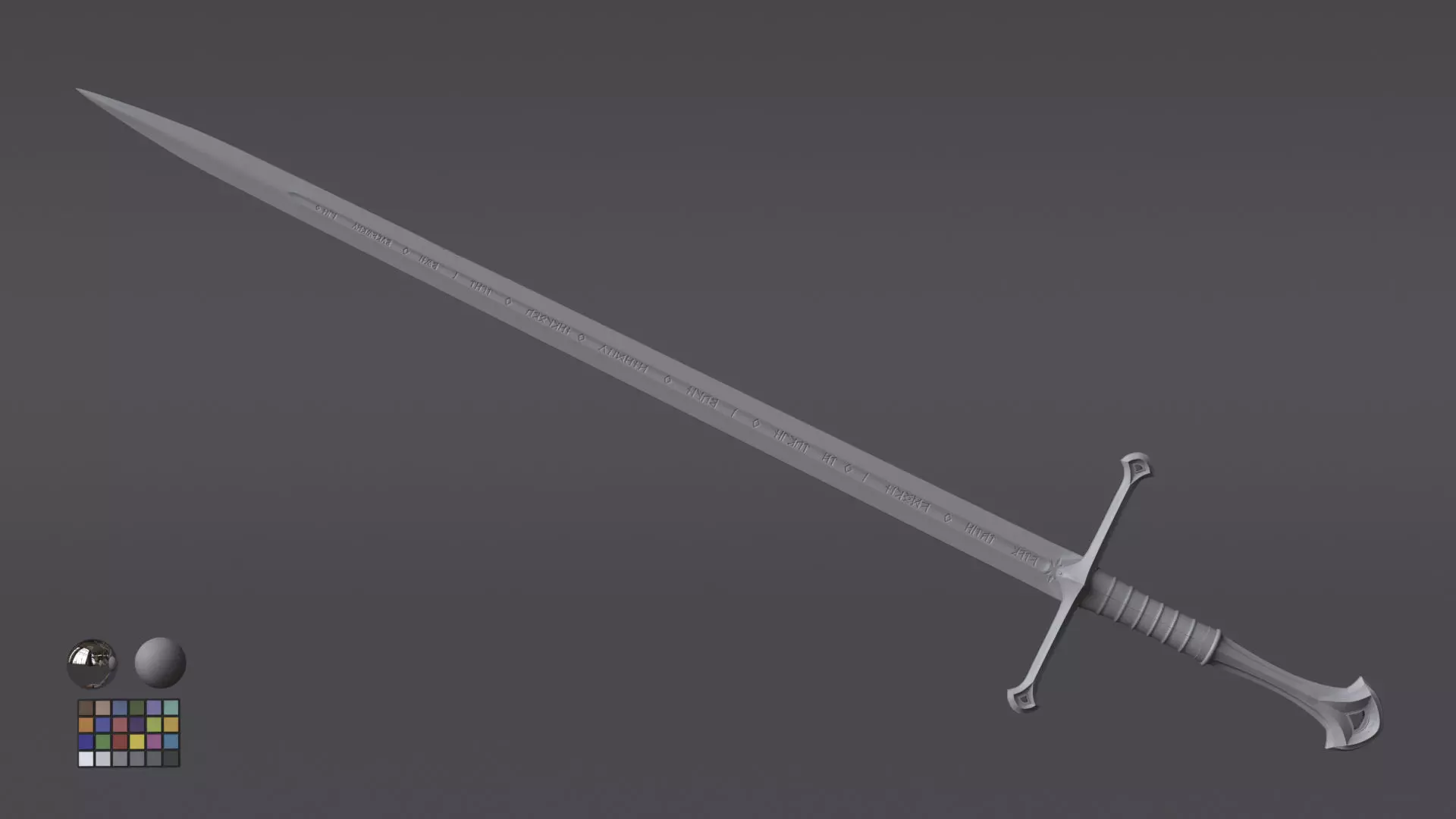 Anduril - Flame of the West - Sword Reforged - Aragon Fanart 3D model_0