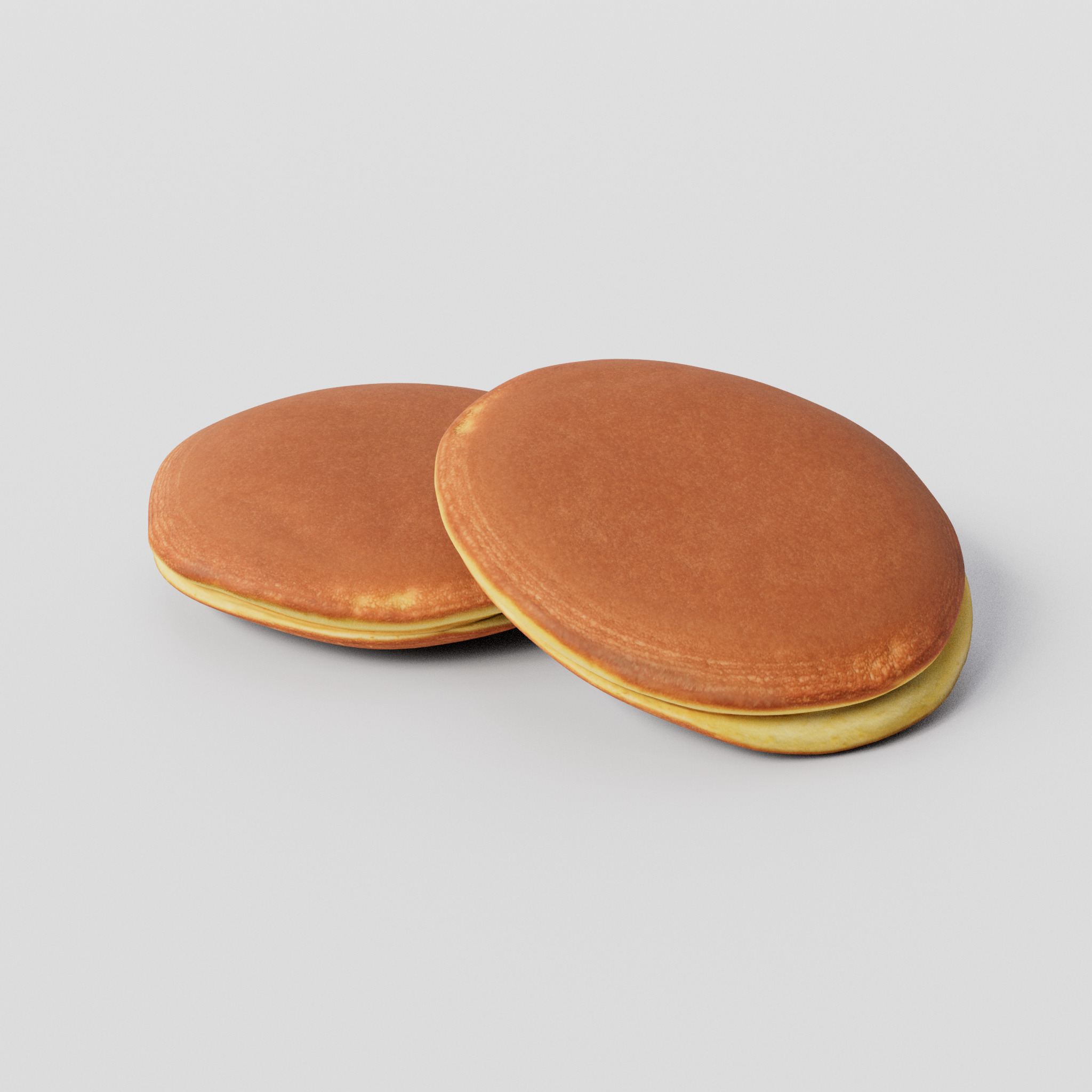 Dorayaki 3D model Low-poly 3D model_2