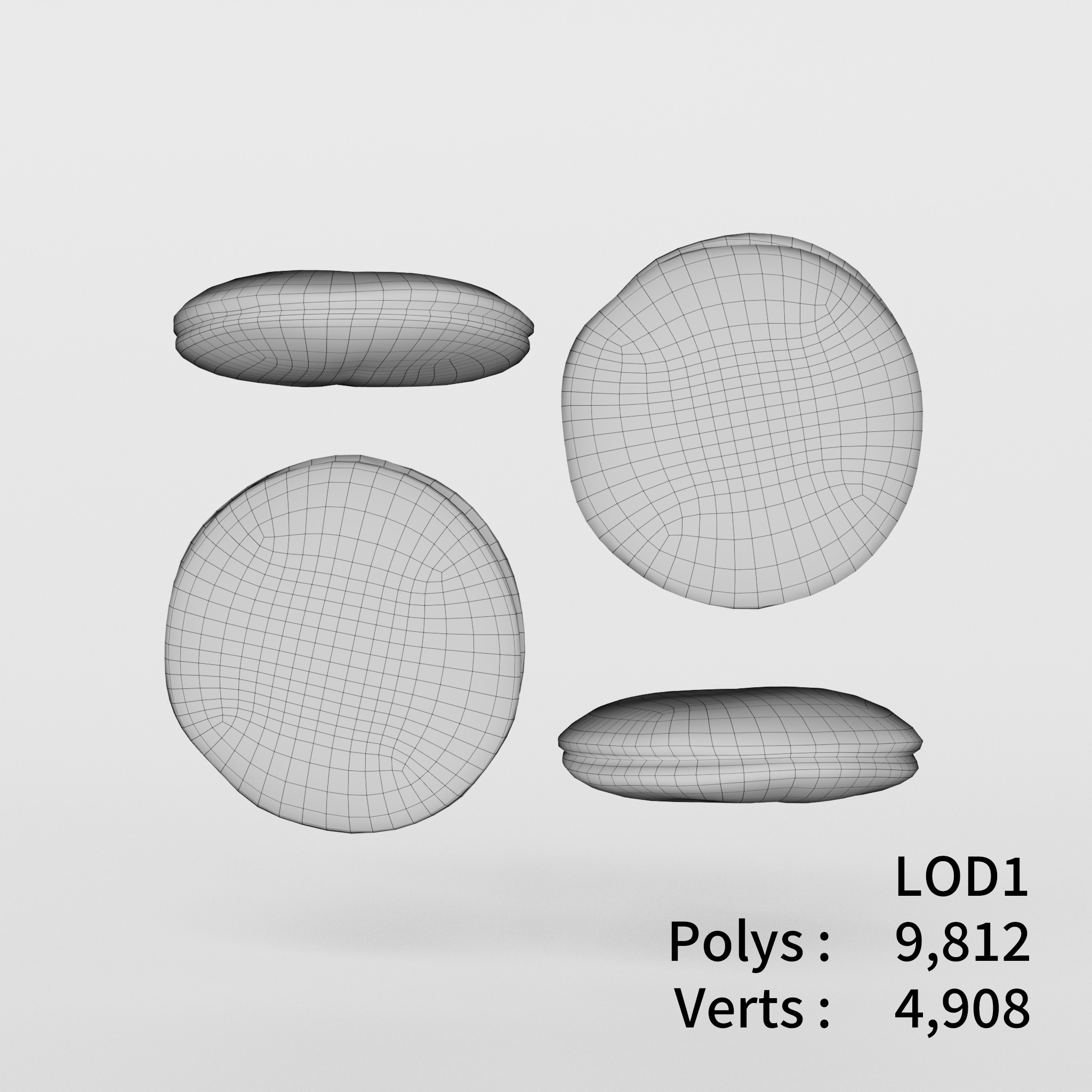 Dorayaki 3D model Low-poly 3D model_5