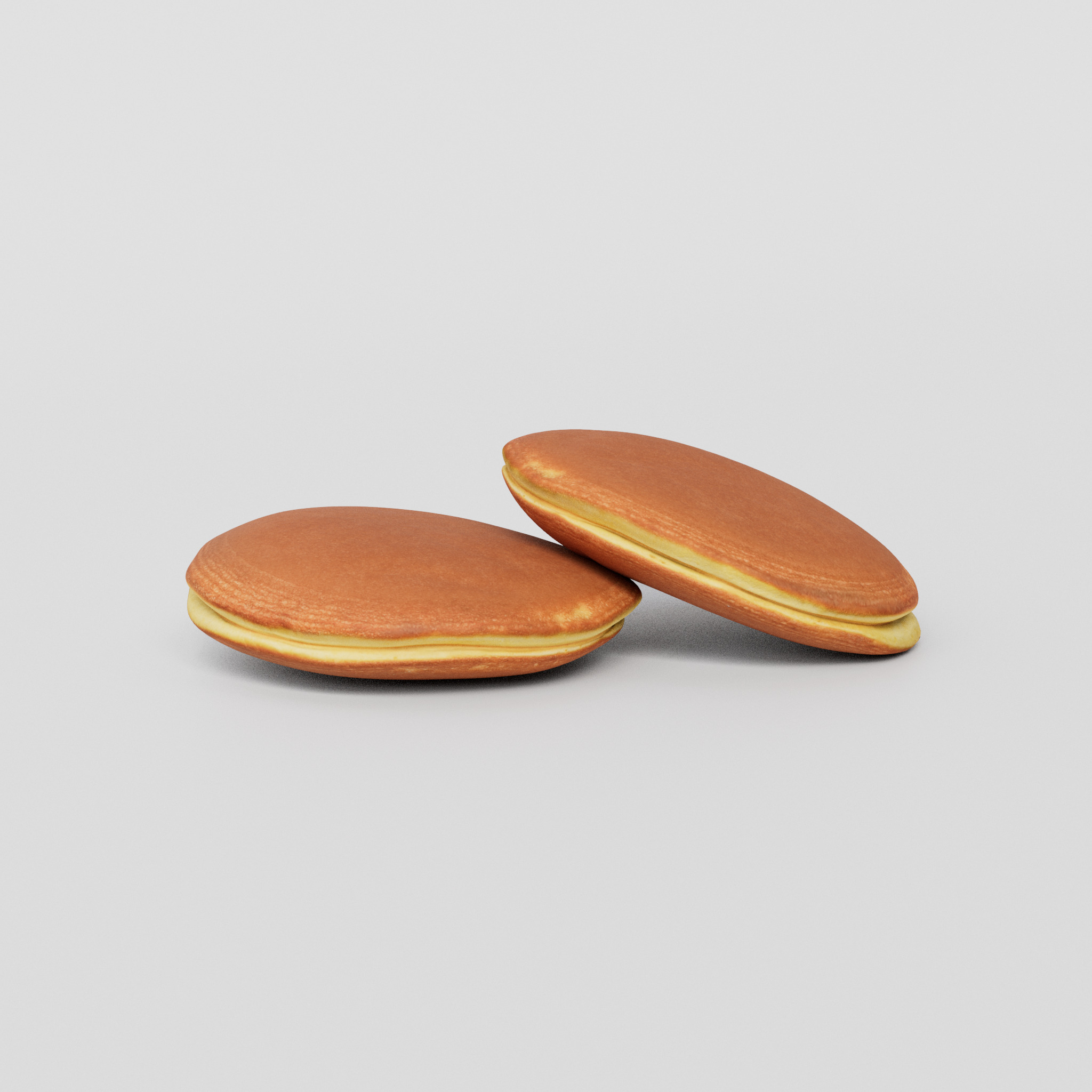 Dorayaki 3D model Low-poly 3D model_1