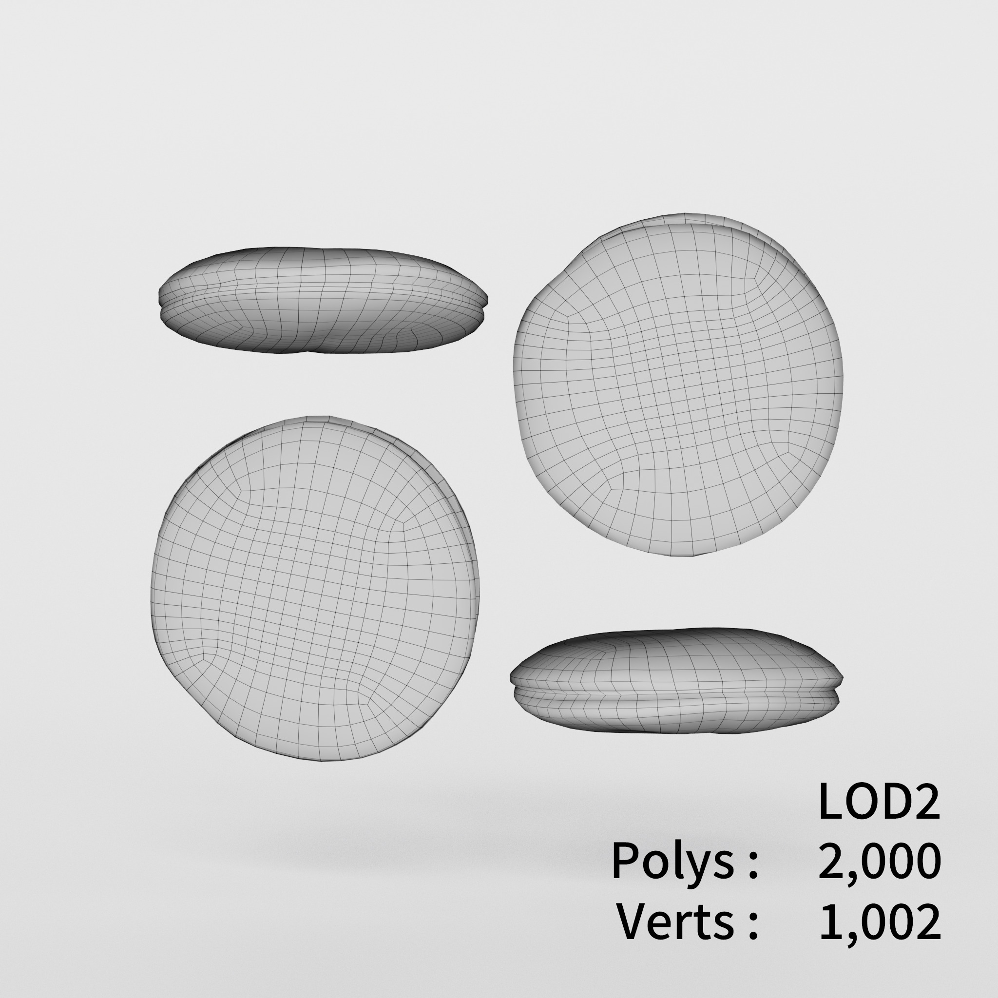 Dorayaki 3D model Low-poly 3D model_6
