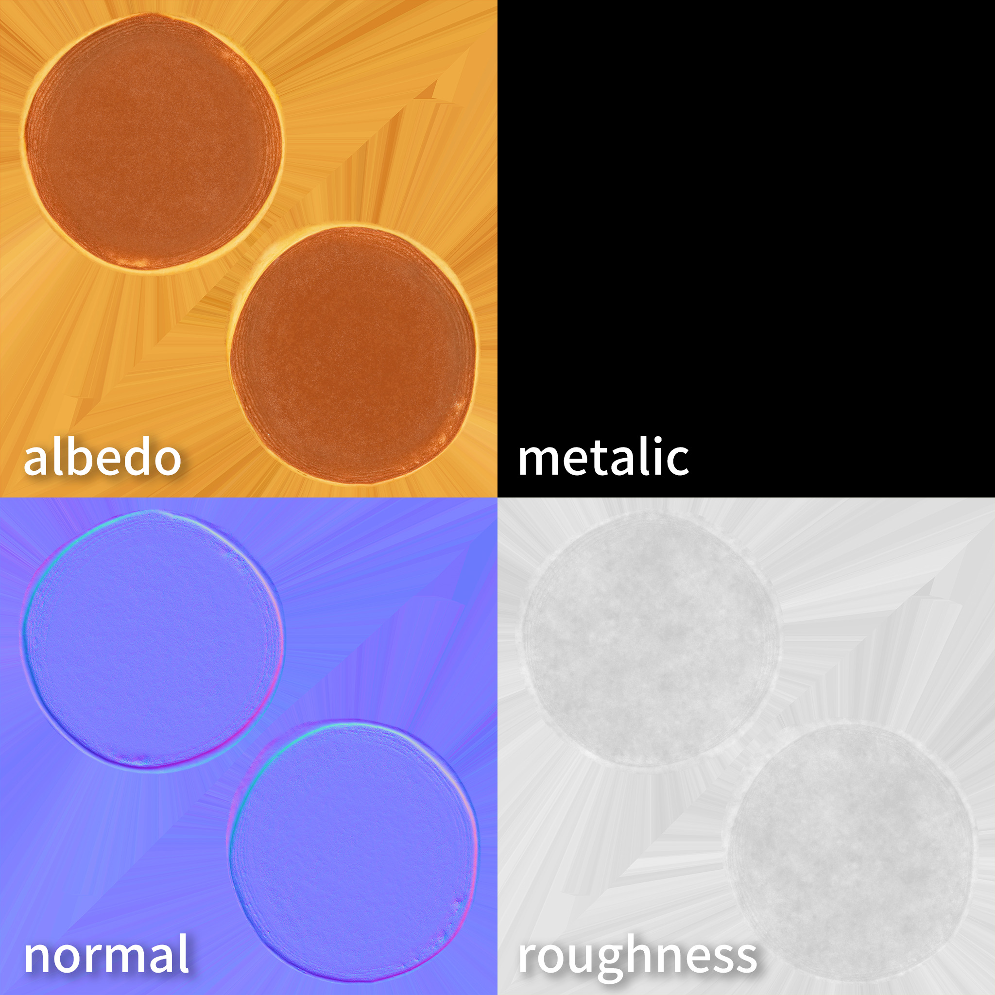 Dorayaki 3D model Low-poly 3D model_10