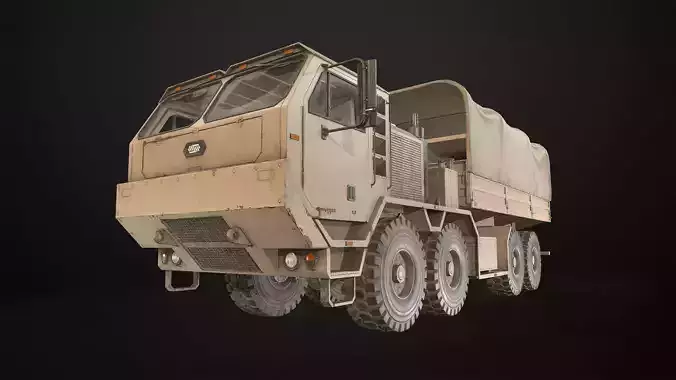 Heavy Military Truck V1 - Cargo Low-poly 3D model