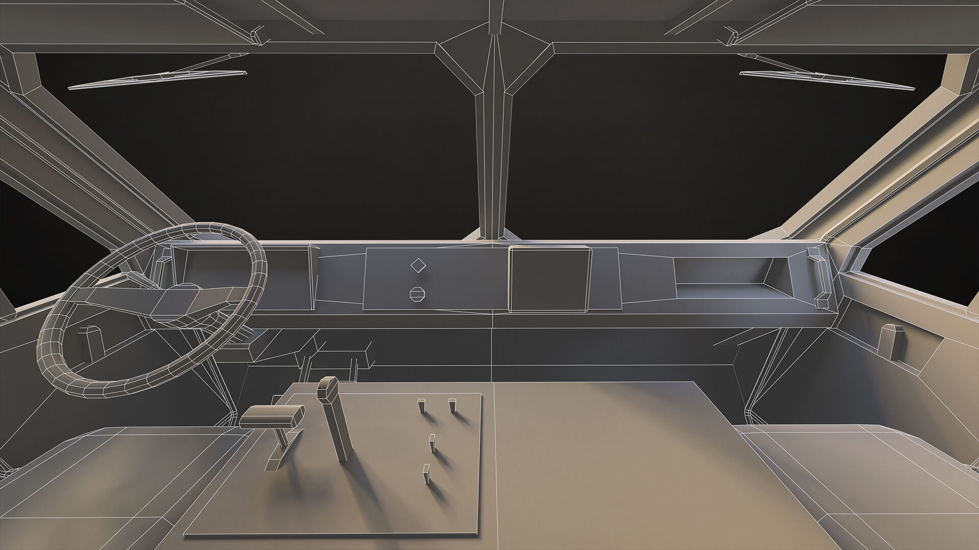 Heavy Military Truck V1 - Cargo Low-poly 3D model_31