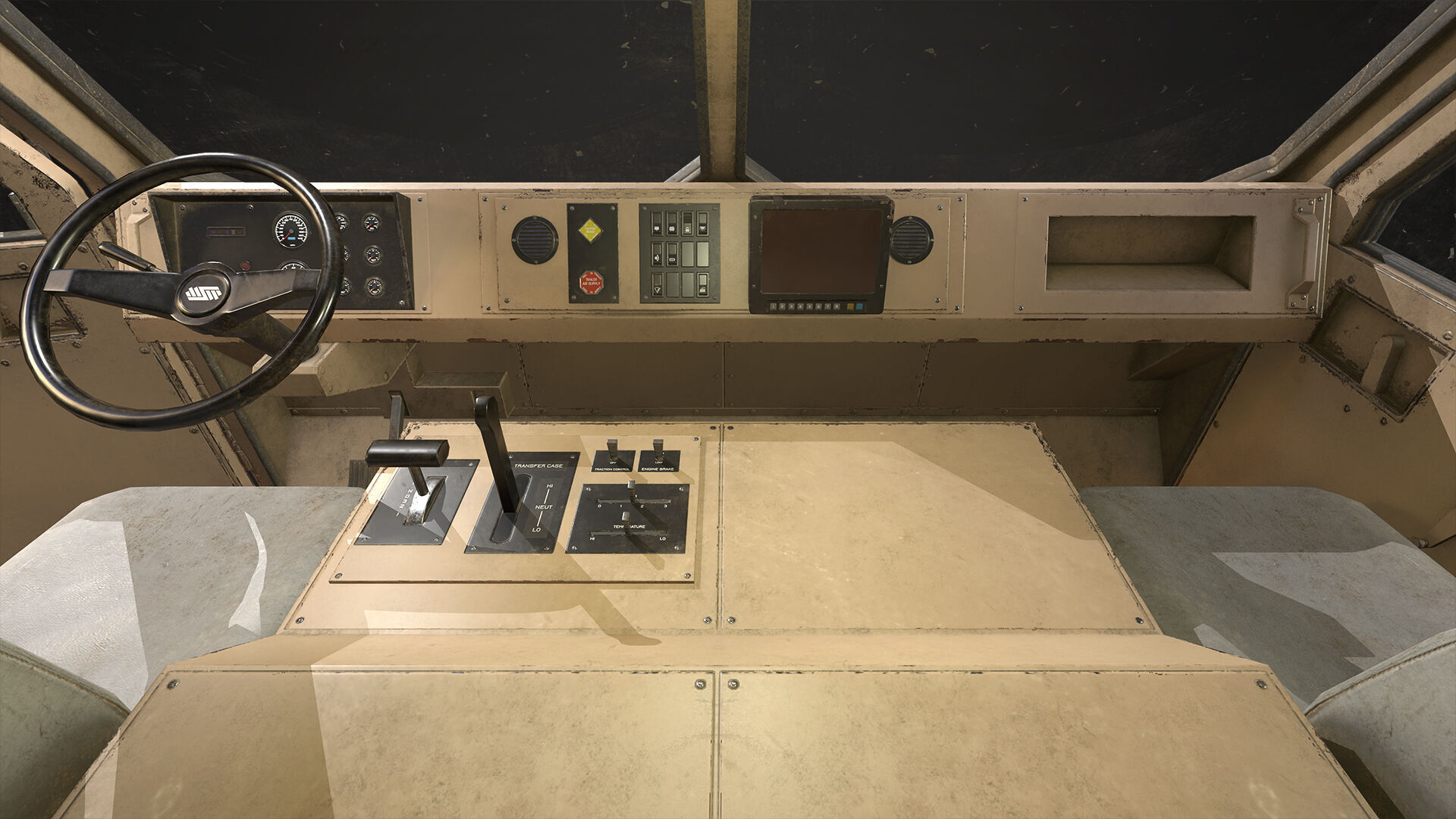 Heavy Military Truck V1 - Cargo Low-poly 3D model_23