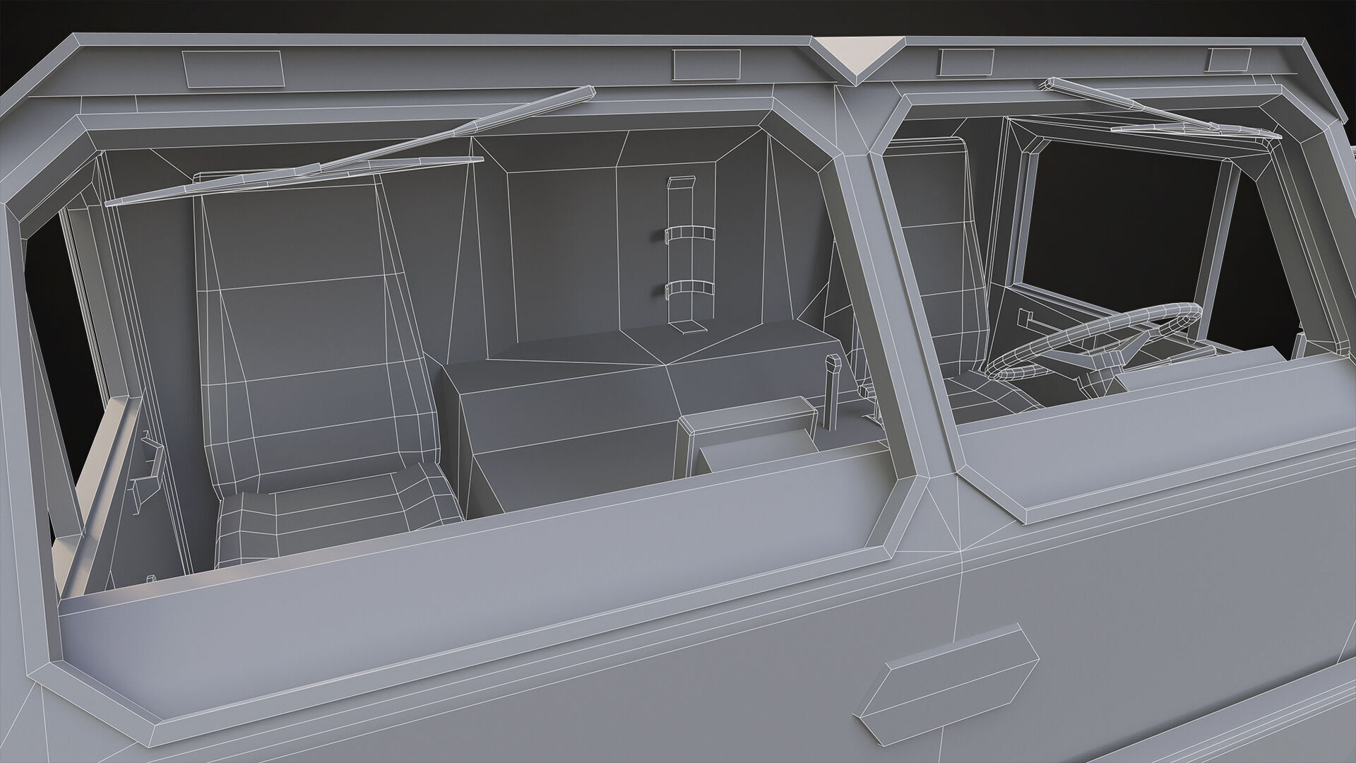 Heavy Military Truck V1 - Cargo Low-poly 3D model_30