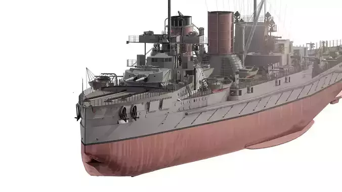 WW1 GERMAN MARINE BATTLE CRUISER 3D model