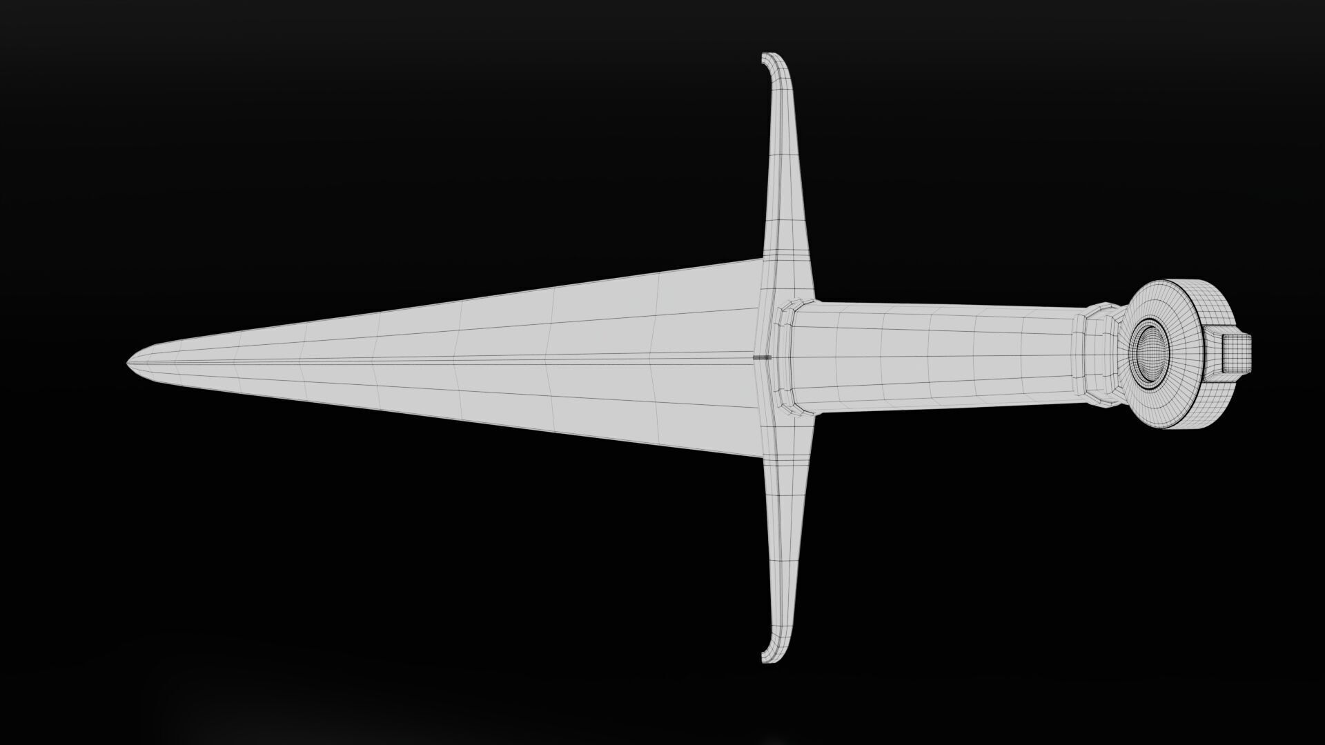 Medieval Sword Low-poly 3D model_7