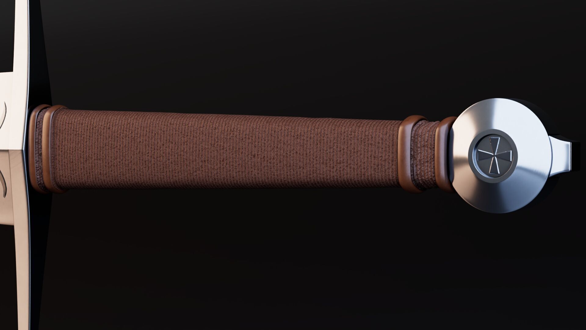 Medieval Sword Low-poly 3D model_5