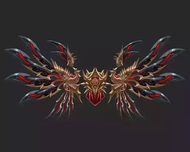 Wing 075 Low-poly 3D model