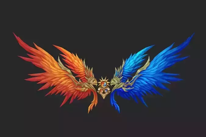 Wing 069 Low-poly 3D model