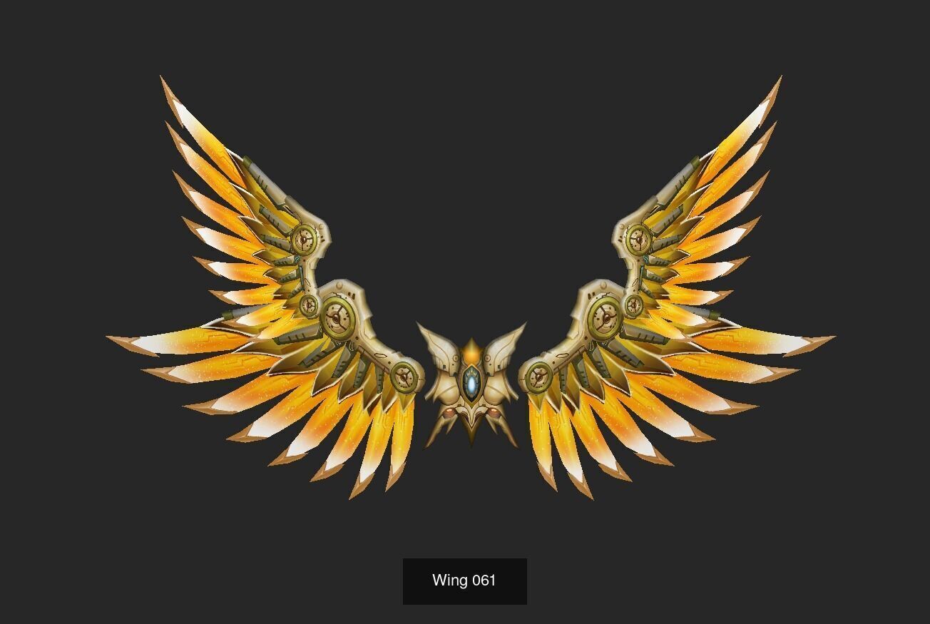 Pack With 25 Wings Part 3 3D Model Collection_28