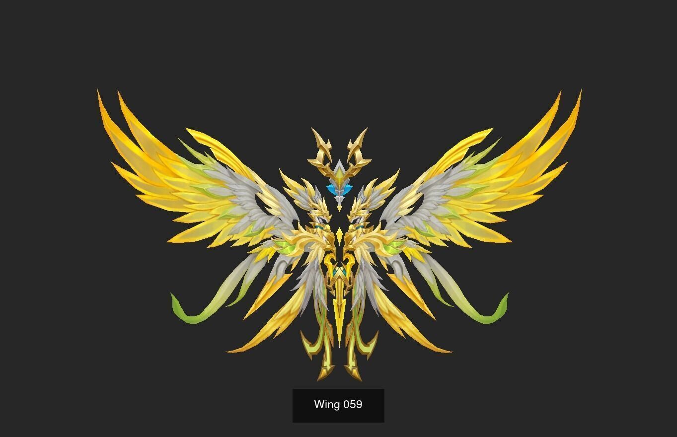 Pack With 25 Wings Part 3 3D Model Collection_12