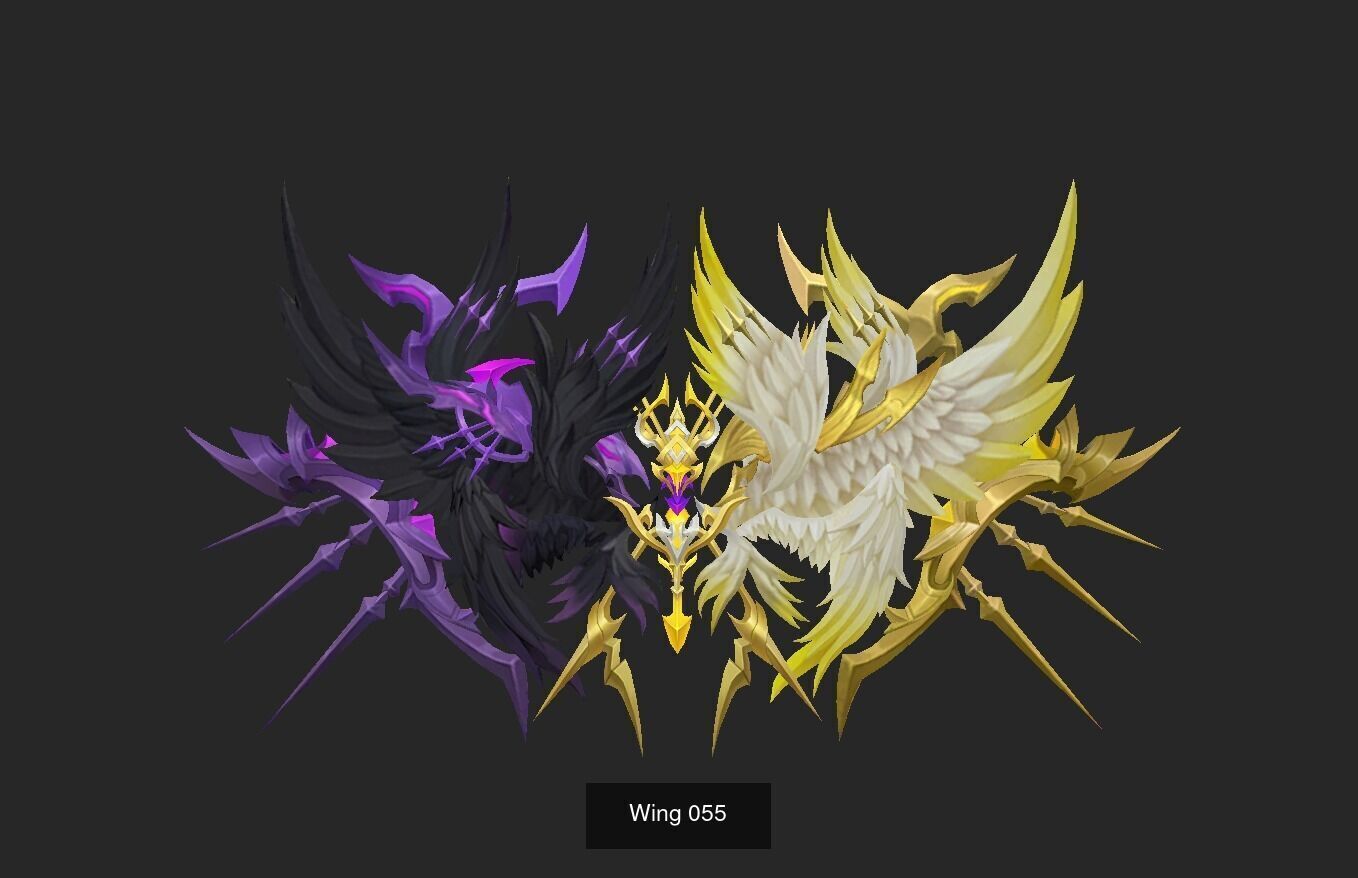 Pack With 25 Wings Part 3 3D Model Collection_16