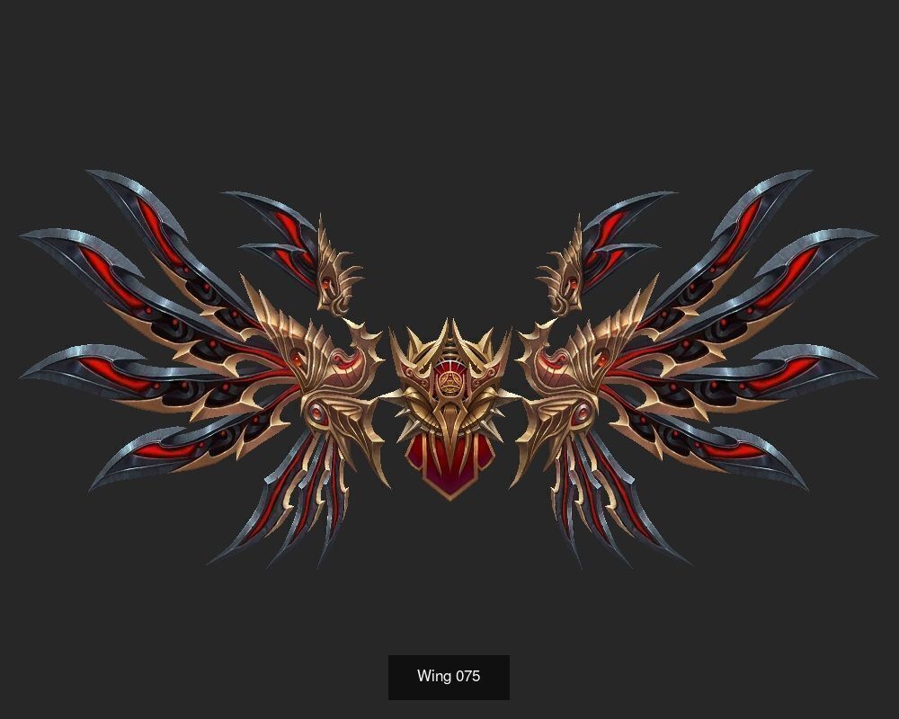 Pack With 25 Wings Part 3 3D Model Collection_21