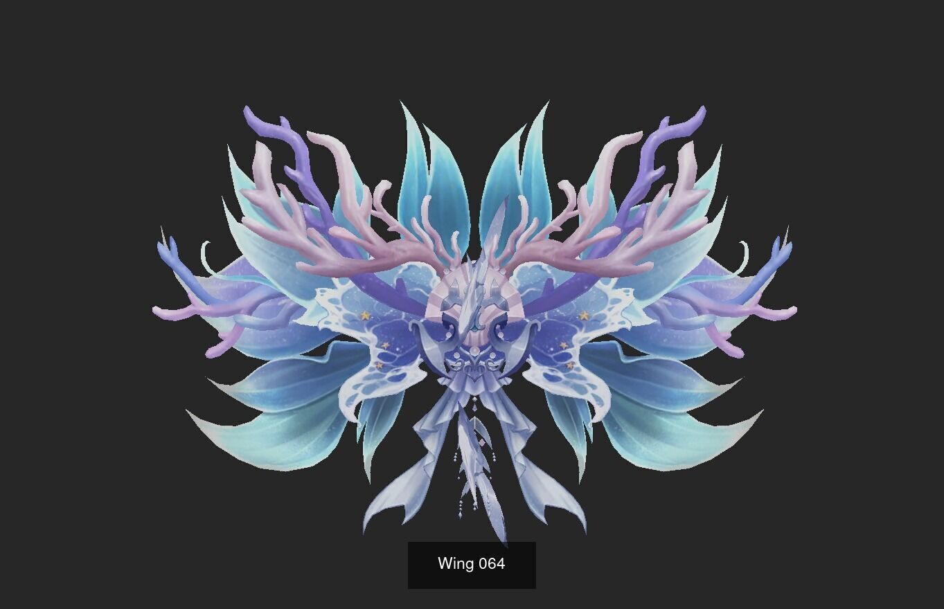 Pack With 25 Wings Part 3 3D Model Collection_8