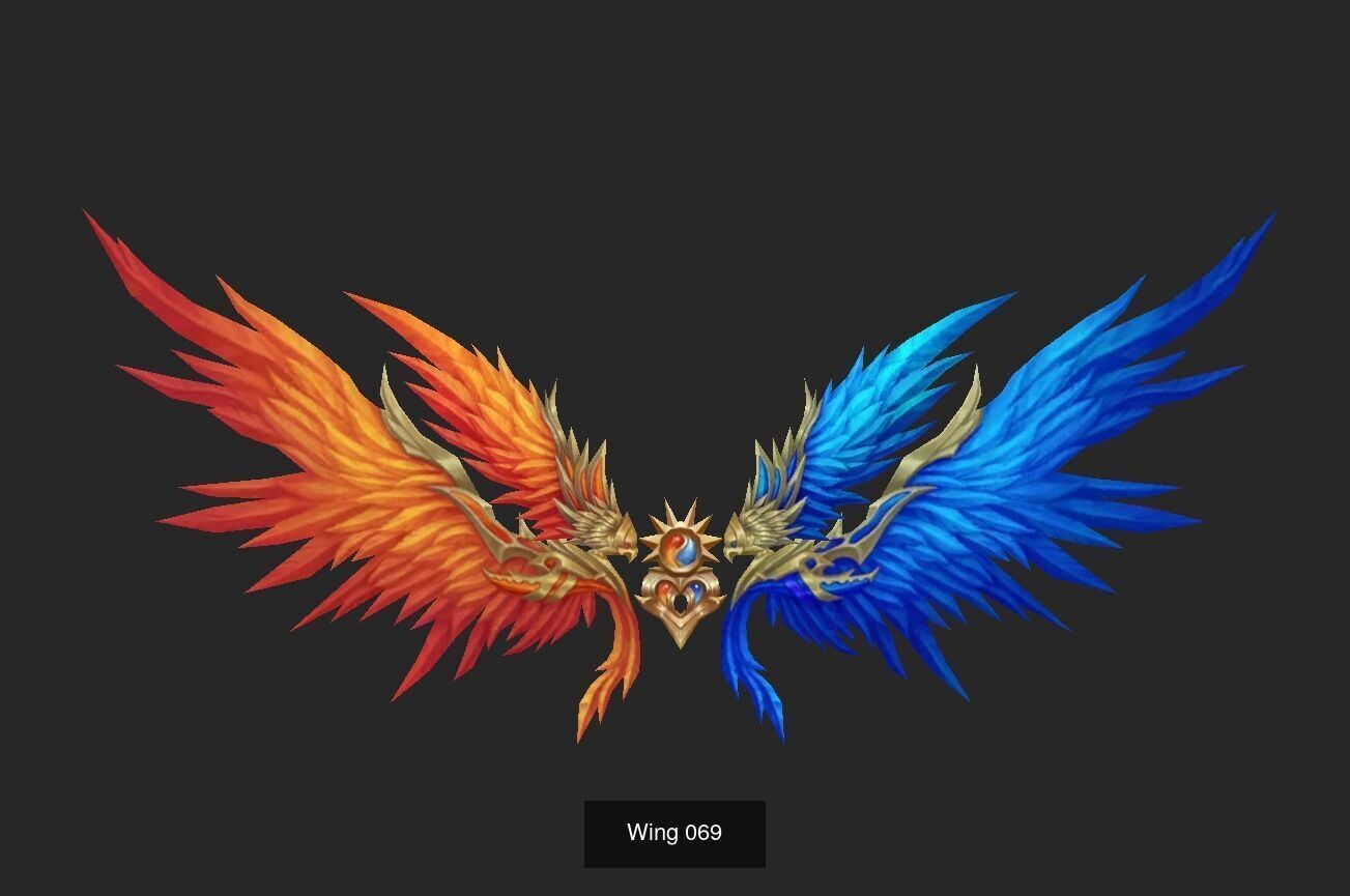 Pack With 25 Wings Part 3 3D Model Collection_27