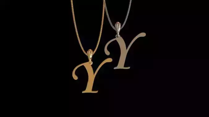Letter Y NECKLACE pendant