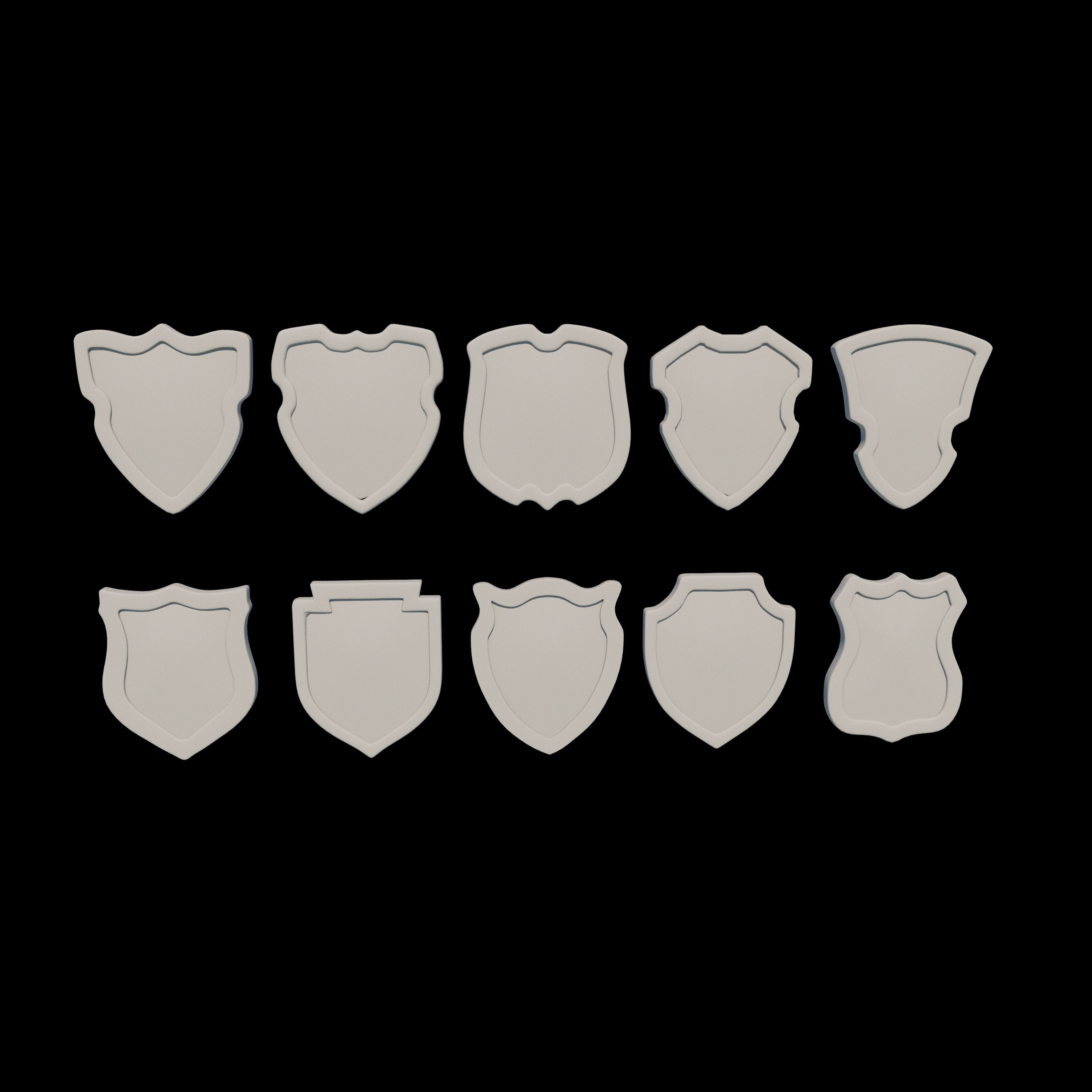 shield icons 02 3D model_13