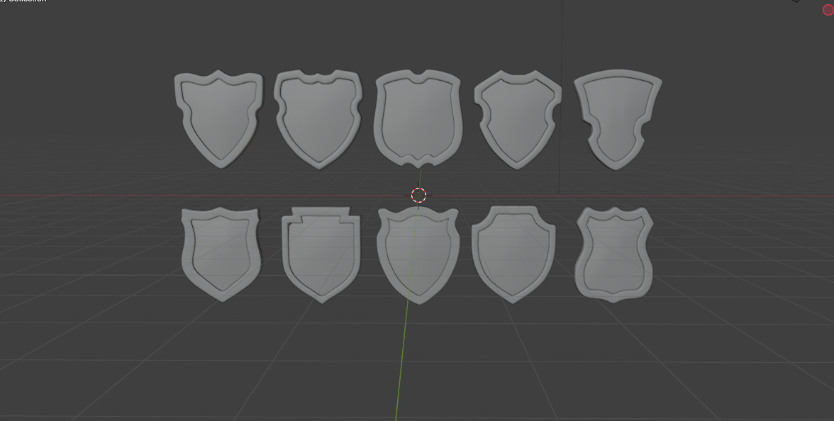 shield icons 02 3D model_12