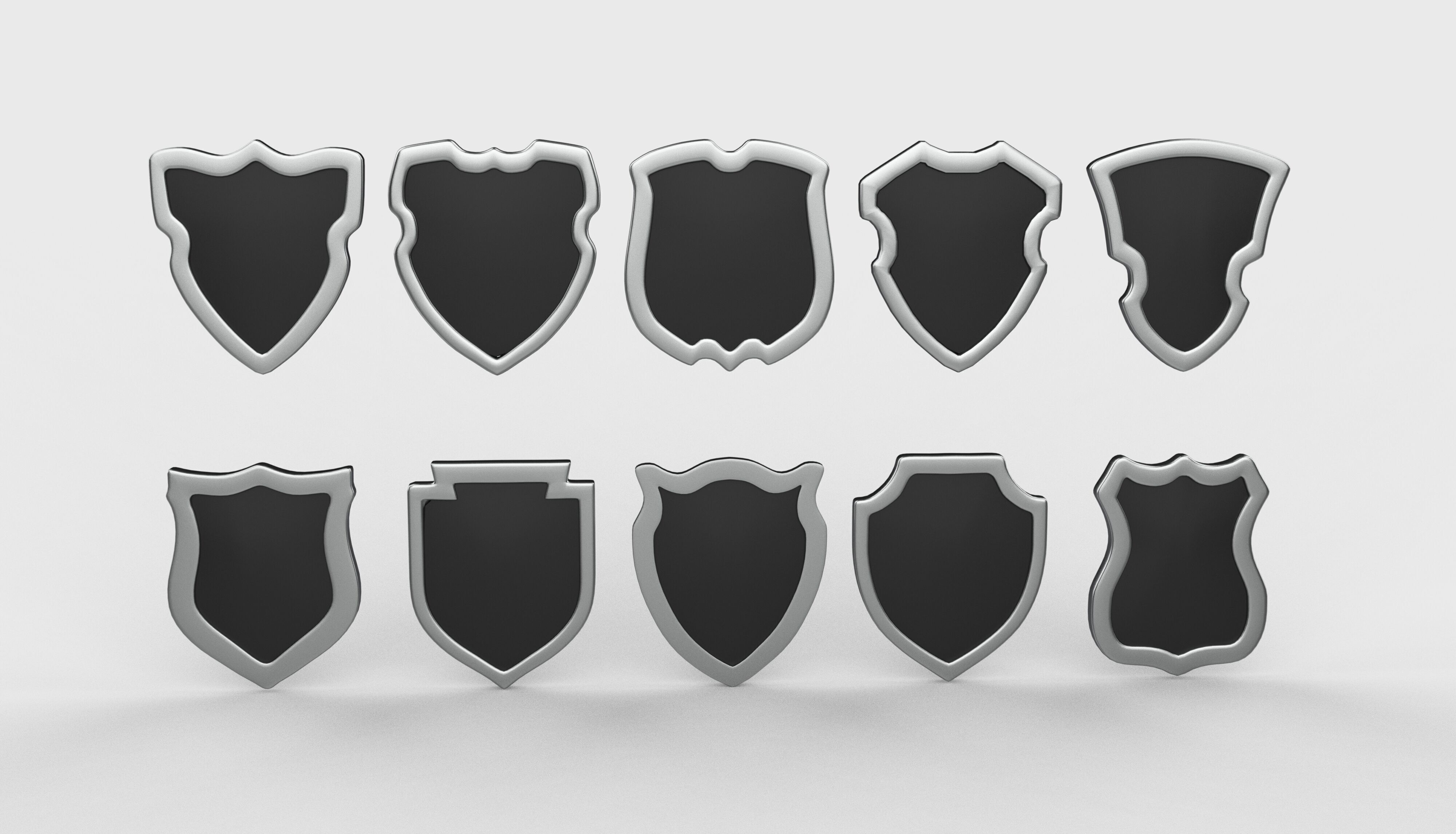 shield icons 02 3D model_6