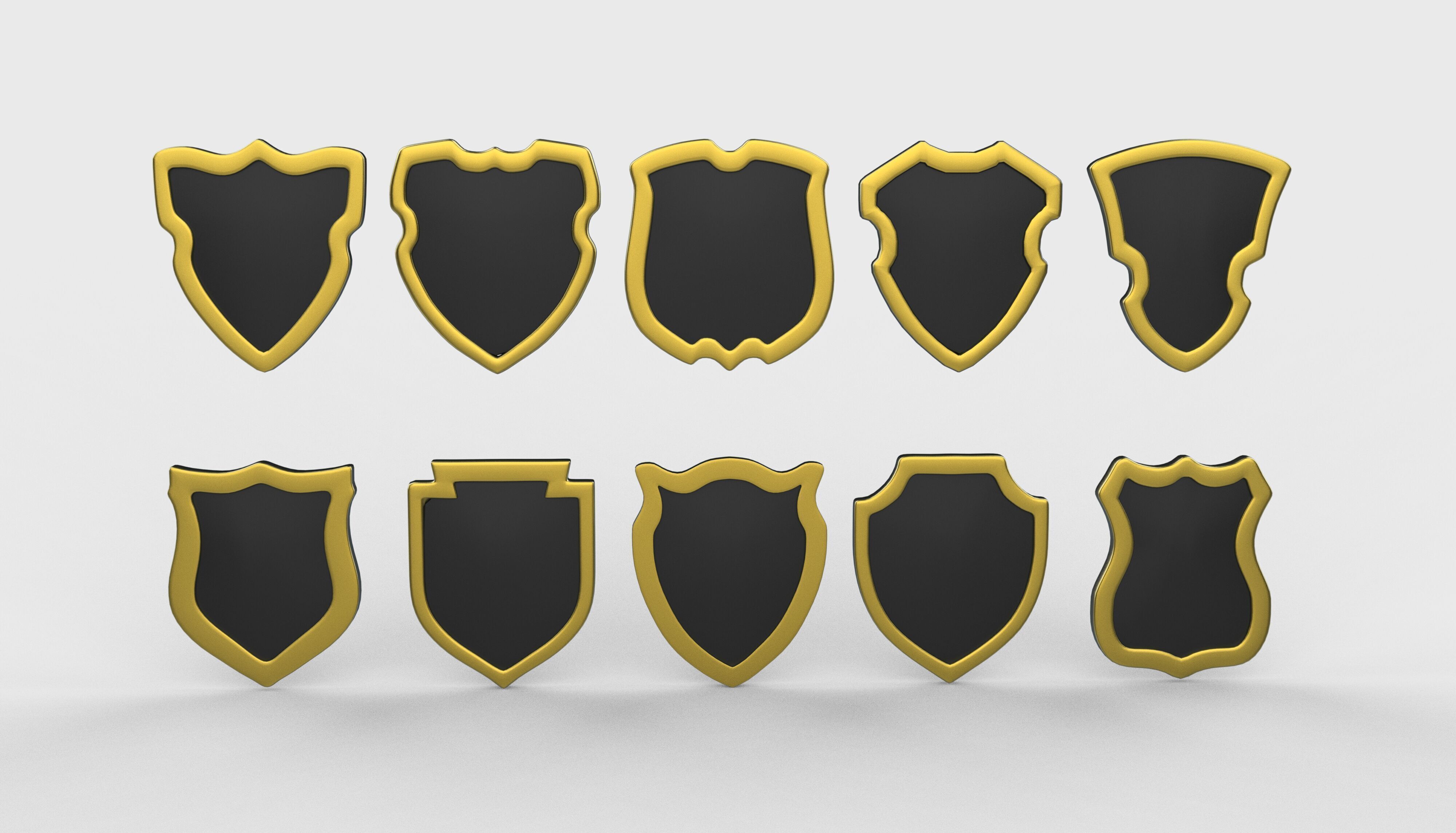 shield icons 02 3D model_3