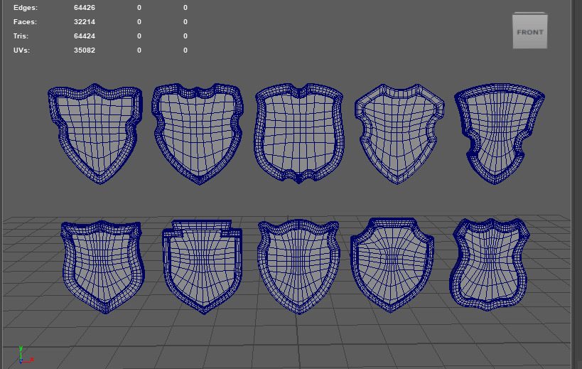 shield icons 02 3D model_11