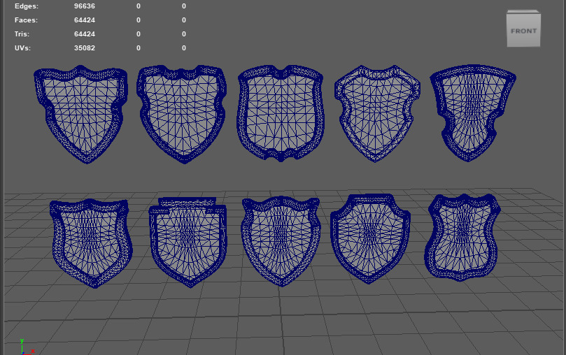 shield icons 02 3D model_10