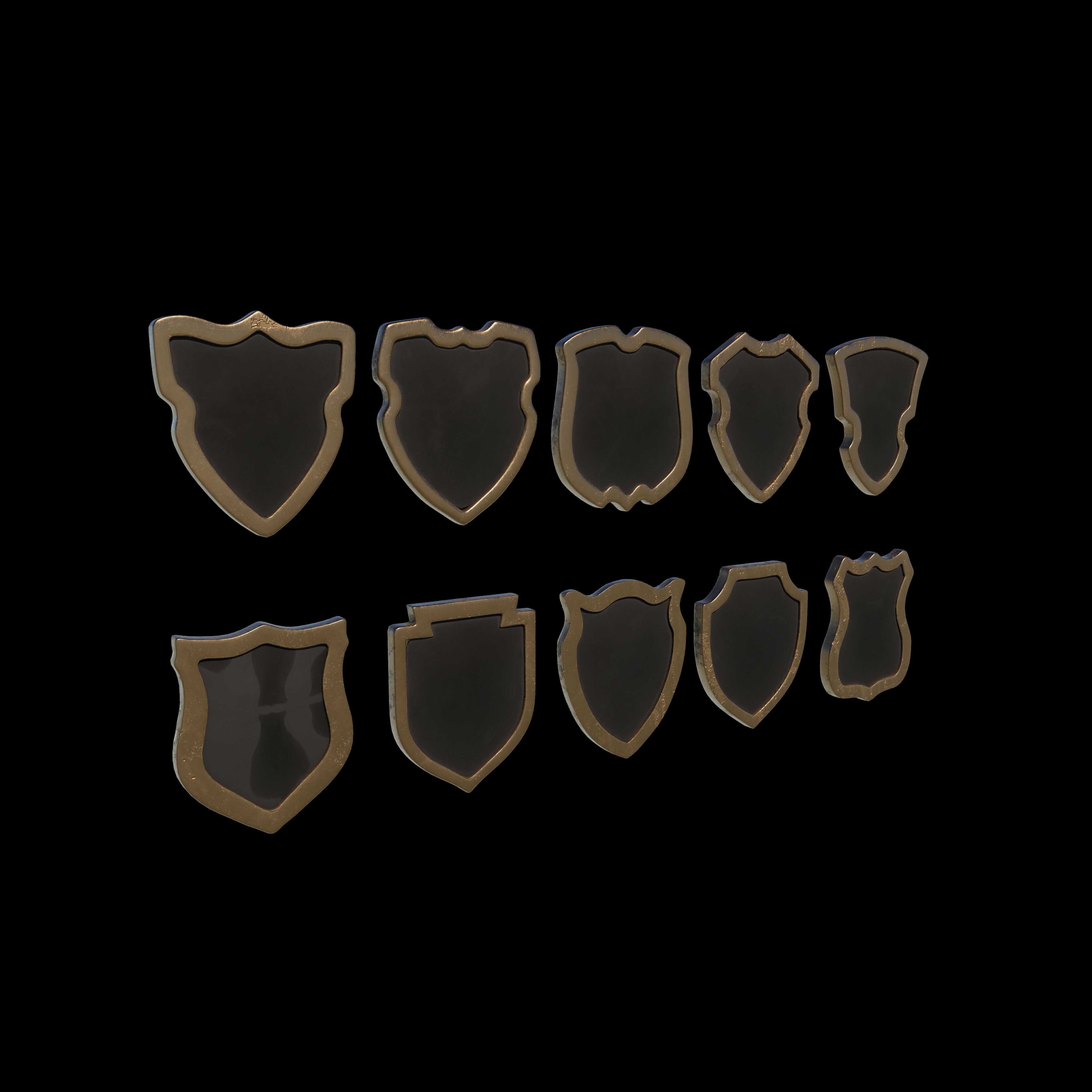 shield icons 02 3D model_5