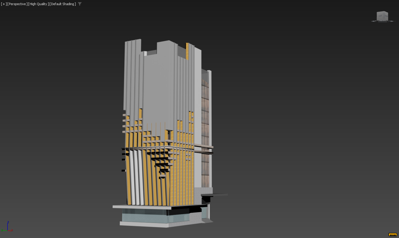 Modern High-rise Building 3D model_9