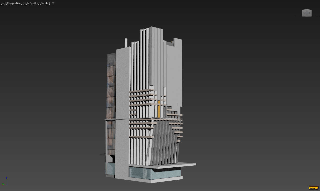Modern High-rise Building 3D model_10
